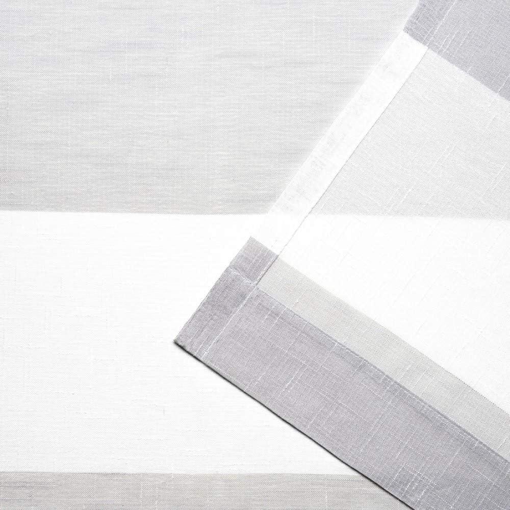 Set of 2 (84"x54") Darma Rod Pocket Window Curtain Panel Light Gray - Exclusive Home: Modern Light Filtering Stripes