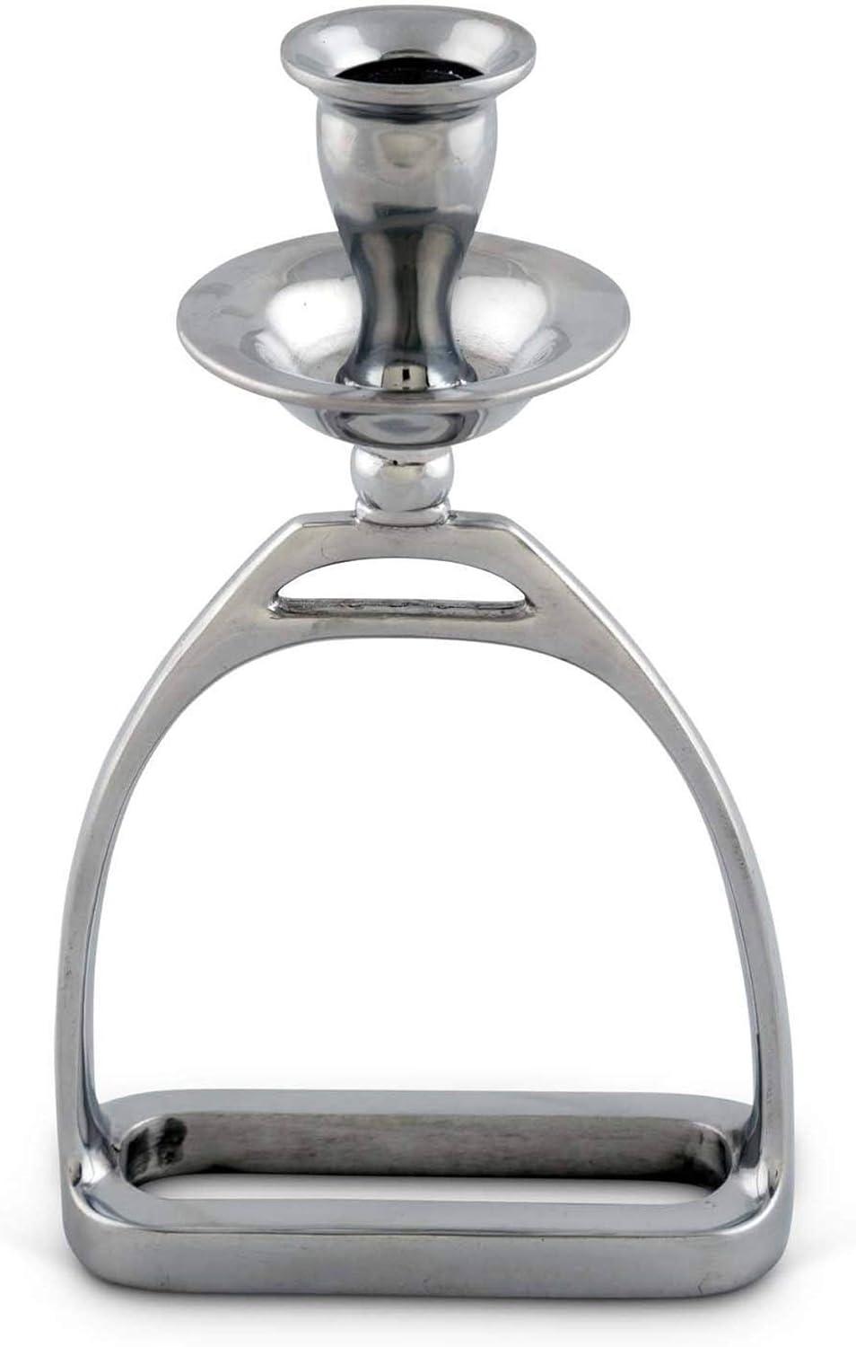 Arthur Court Designs Equestrian 8'' H Metal Tabletop Candlestick