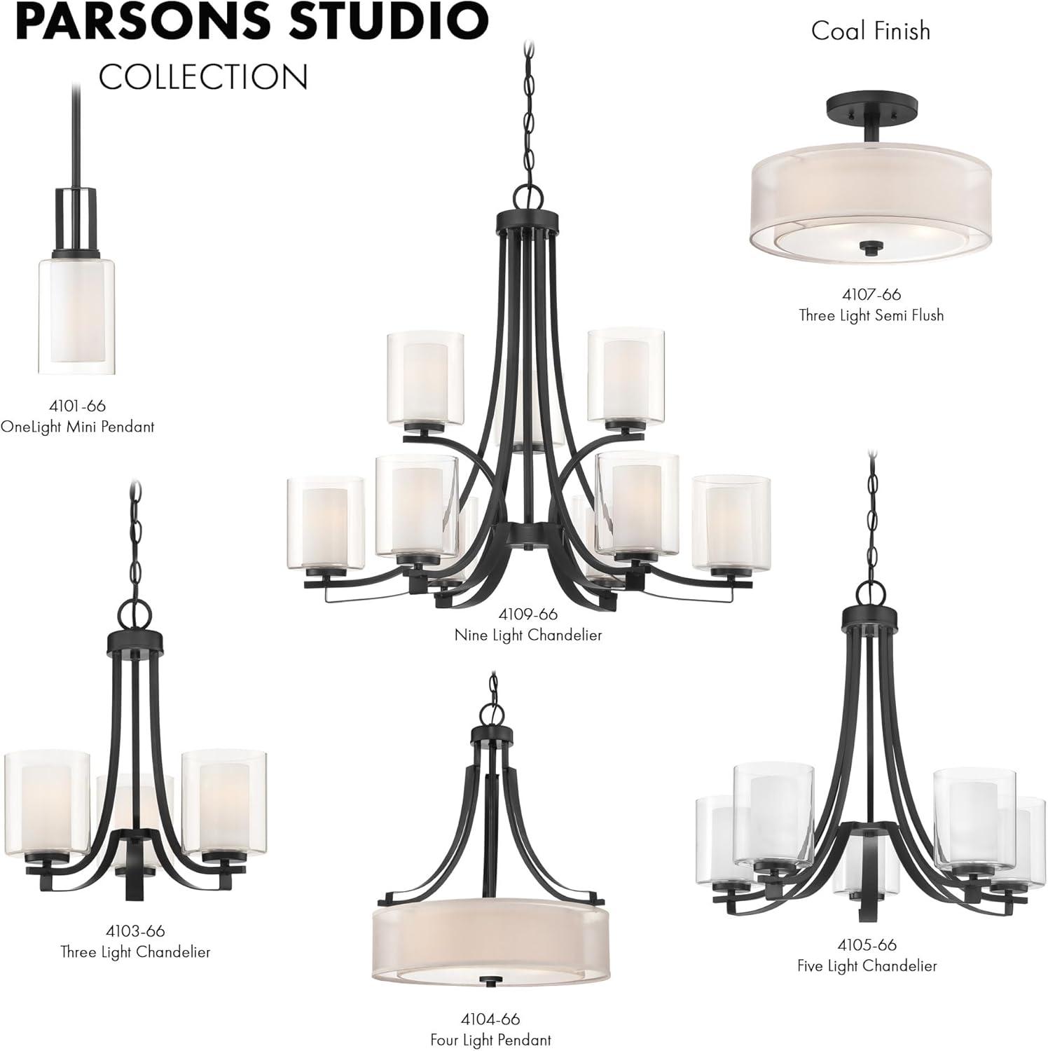 Minka Lavery - Parsons Studio - Pendant 3 Light Translucent Sliver Linen in