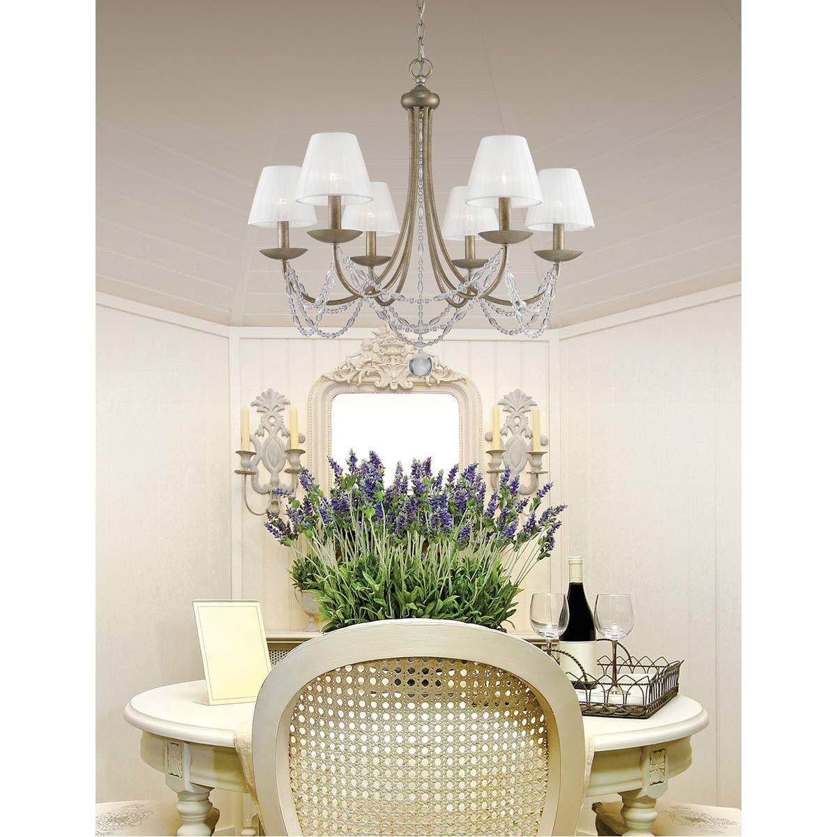 Golden Lighting Mirabella 6-Light Chandelier in Golden Aura