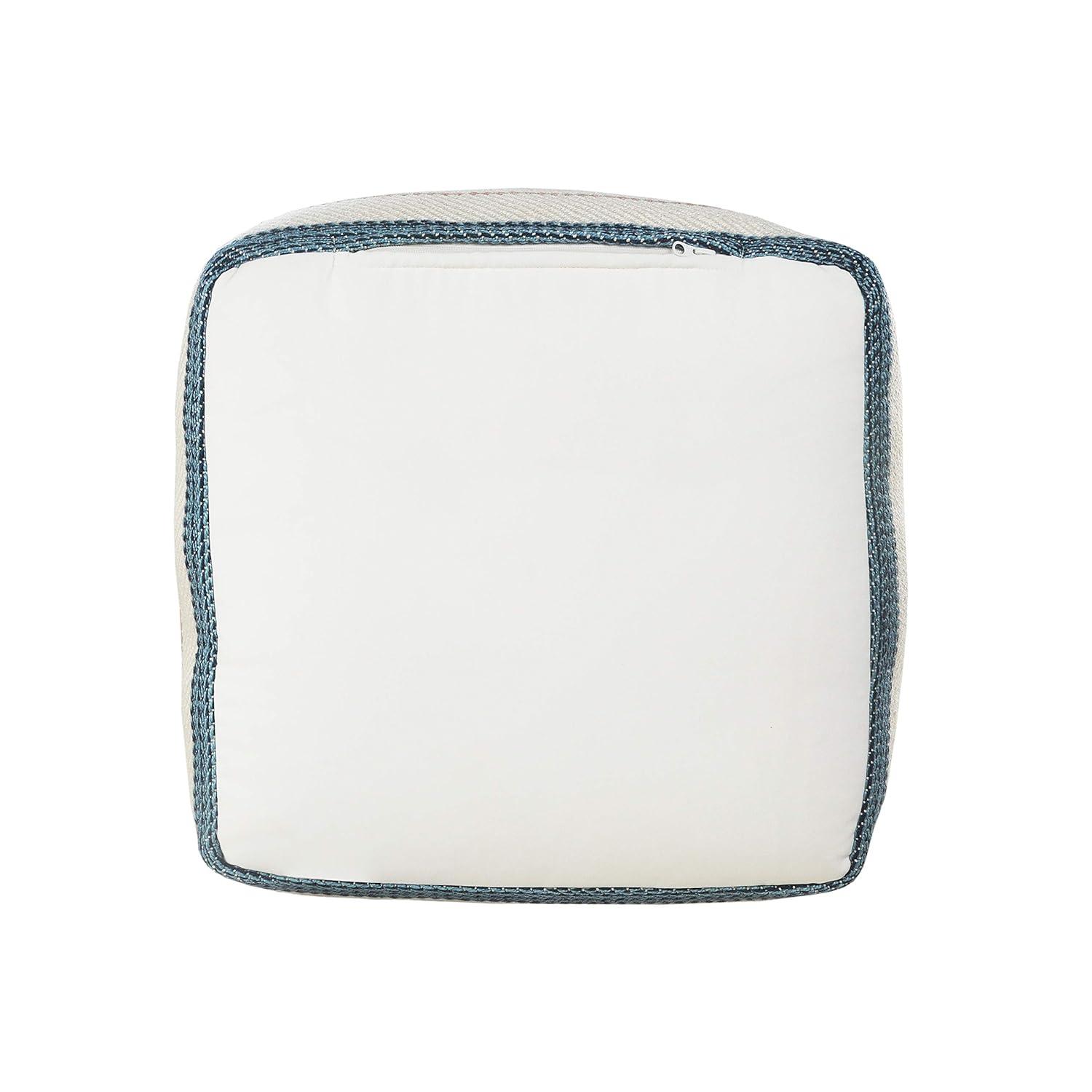 Dakota Fields Argueta Outdoor Performance Striped Pouf Ottoman