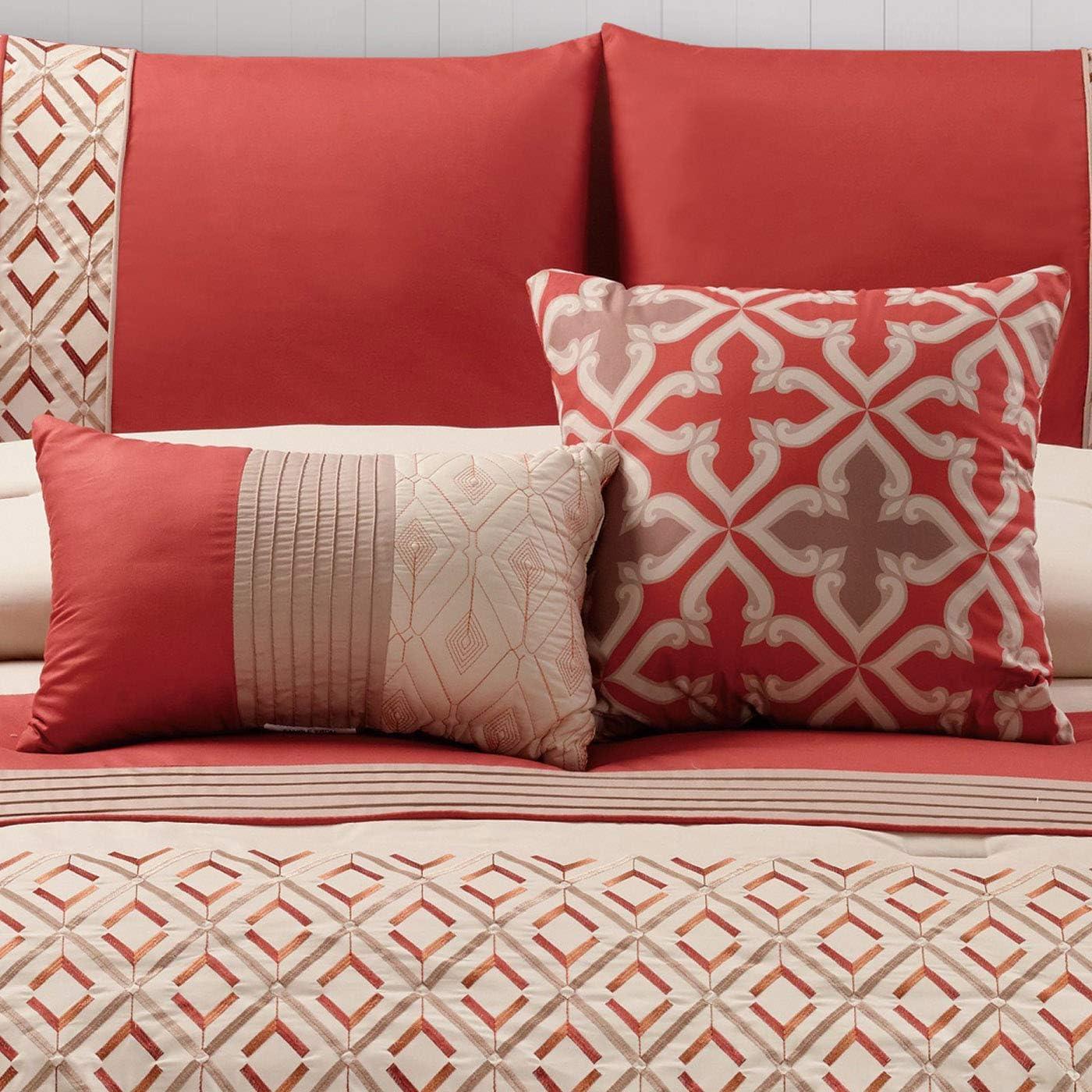 8pc Janna Comforter Set Orange - Riverbrook Home