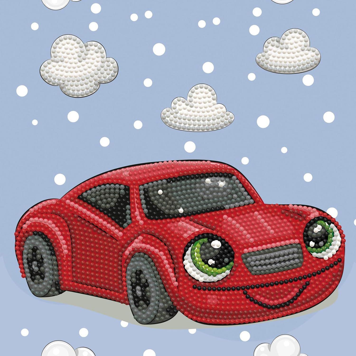 Sporty Red Car Diamond Painting Kit with 2096 Dotz
