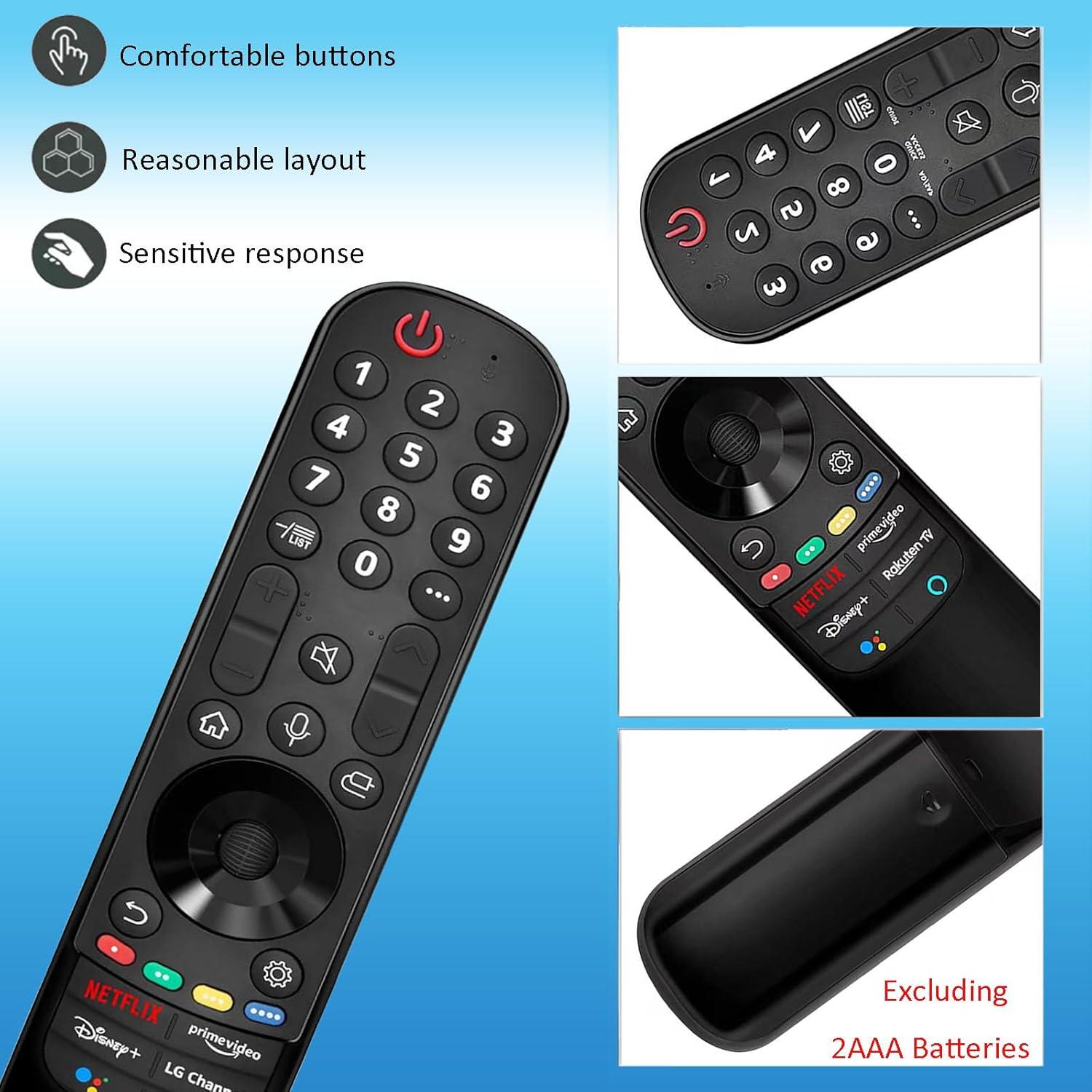 Black Voice Remote Control for LG Smart TV with Pointer and Voice Function