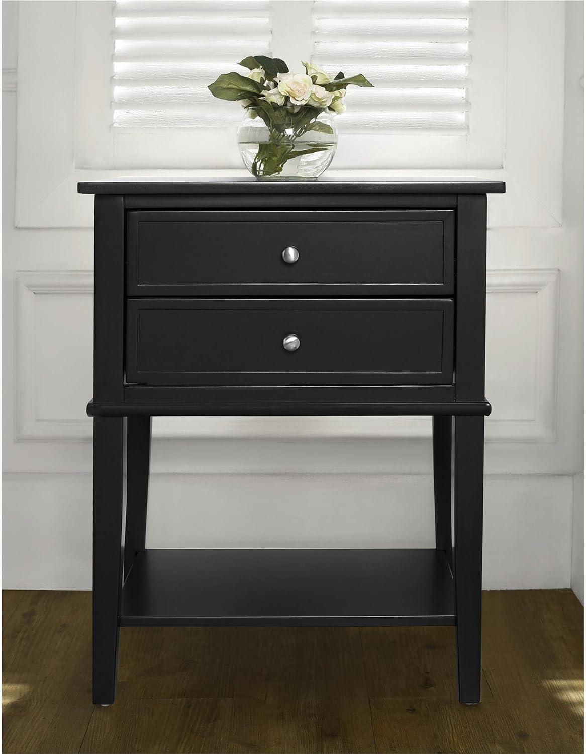 Ameriwood Home Franklin Accent Table with 2 Drawers, Purple