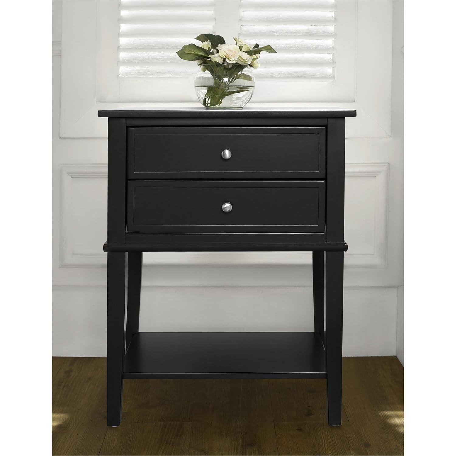 Ameriwood Home Franklin Accent Table with 2 Drawers, Purple