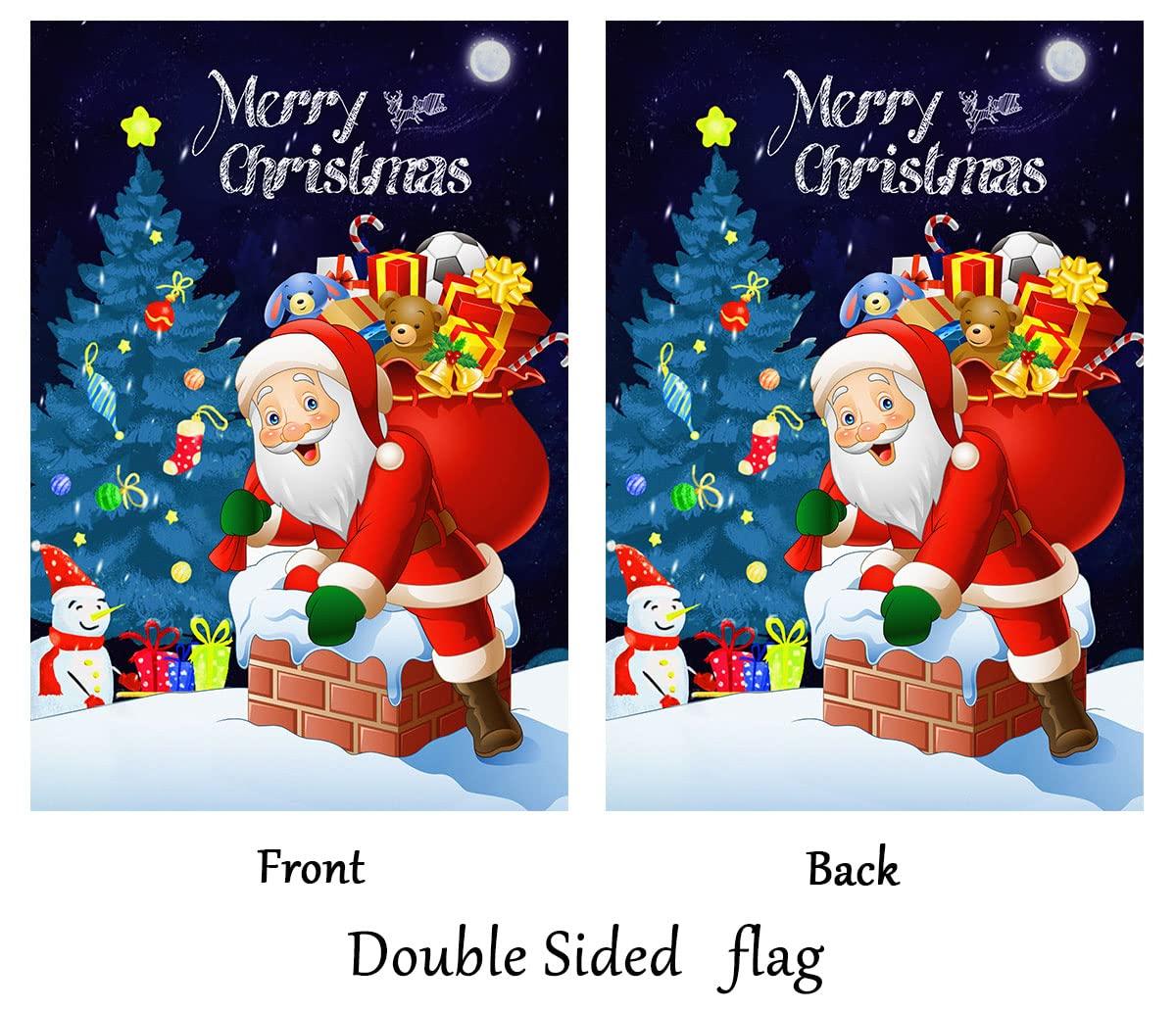 Ornament Collection Double Sided 40'' H x 28'' W Polyester Christmas House Flag