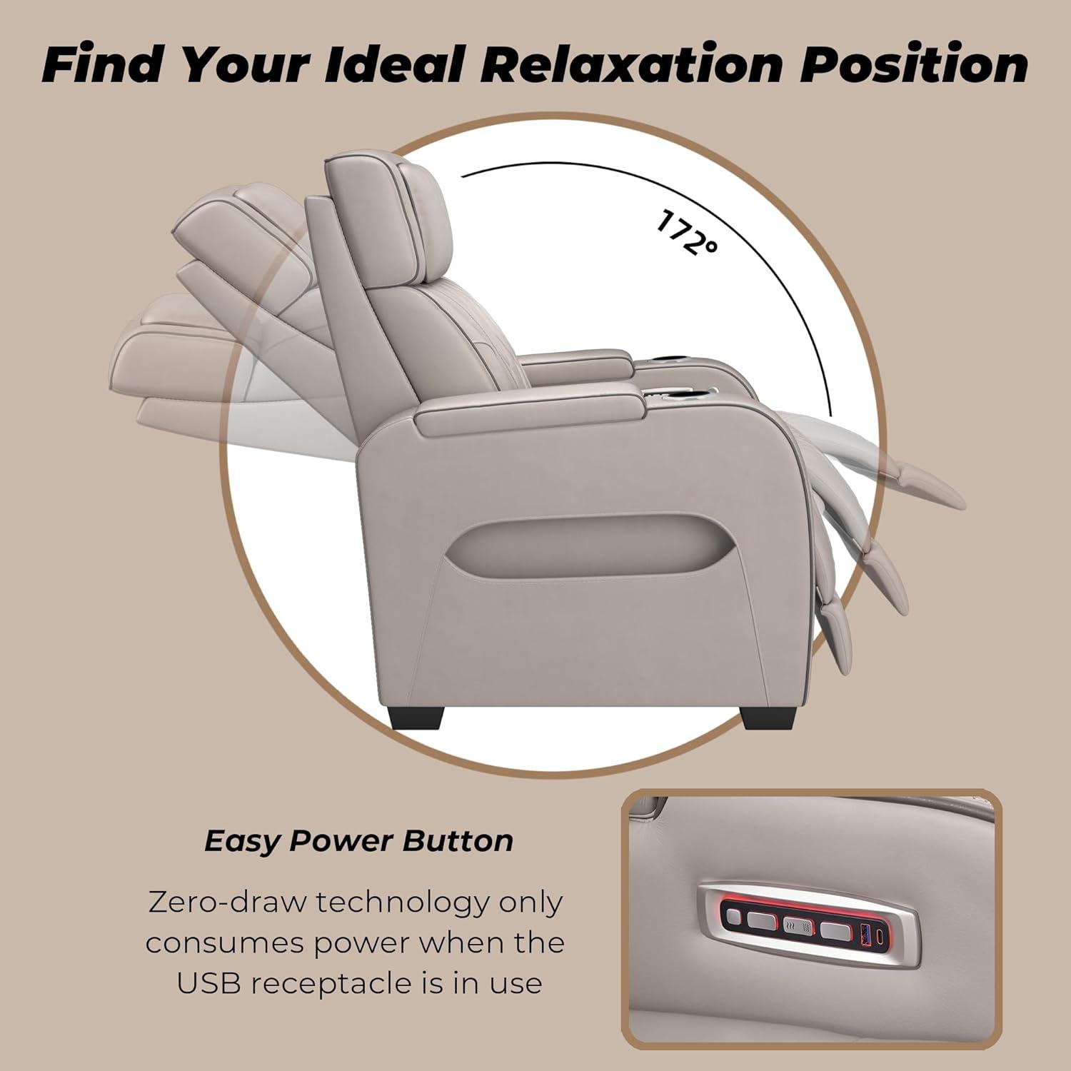 Signature Design by Ashley Boyington Gray Power Recliner