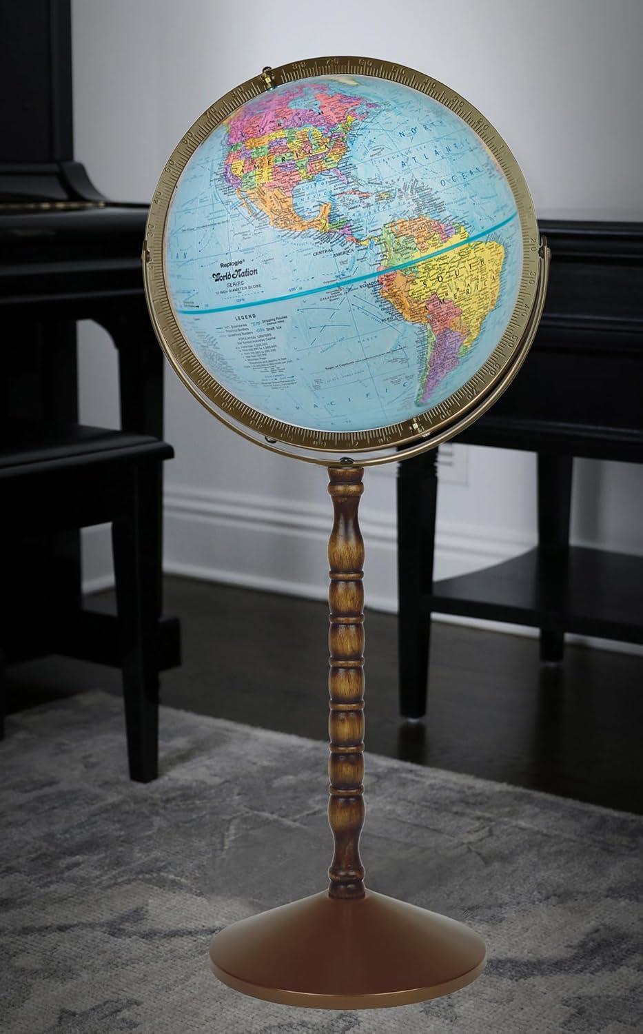 Replogle Treasury Floor Globe, Blue 12"