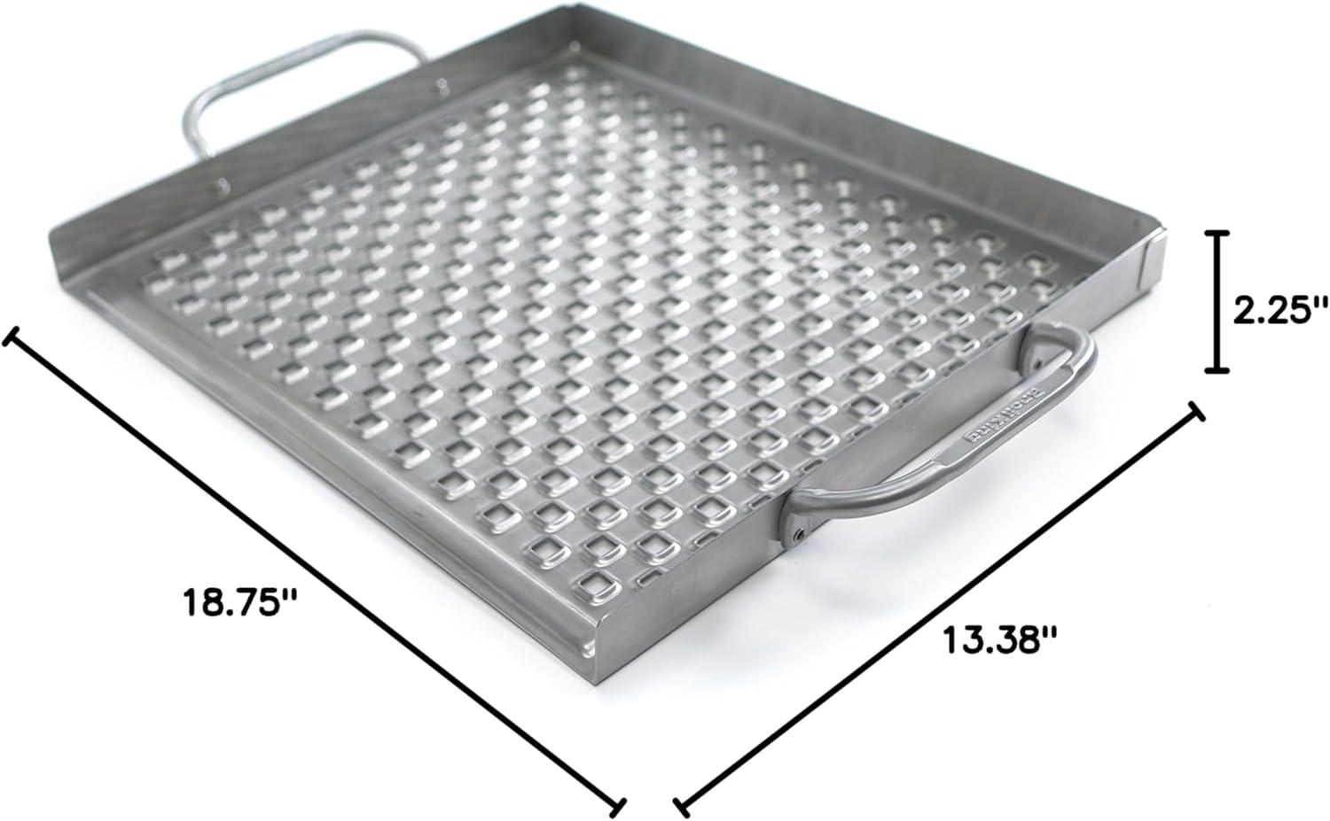 Stainless Steel Flat Grill Topper with Handles