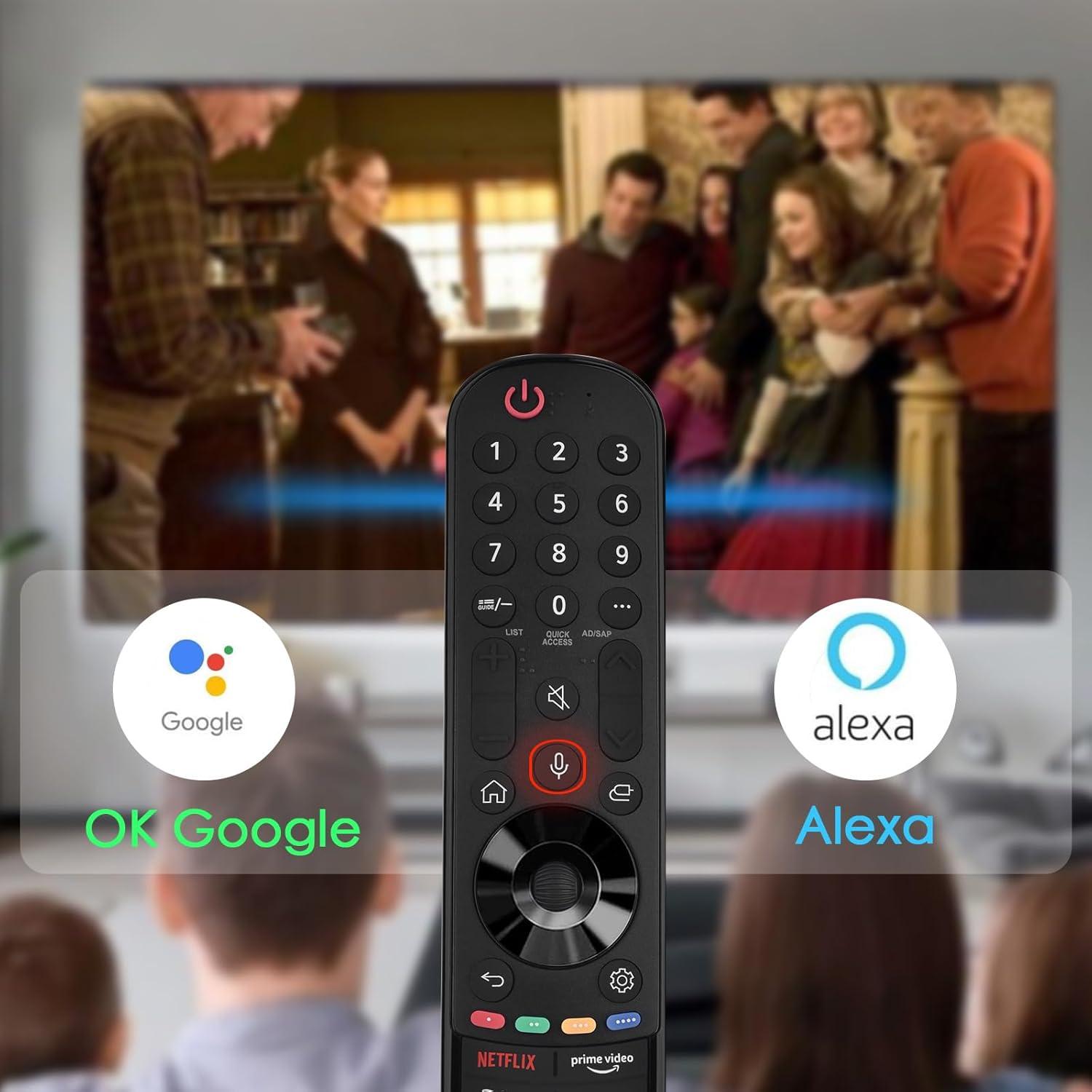 Black Voice Remote Control for LG Smart TV with Pointer and Voice Function