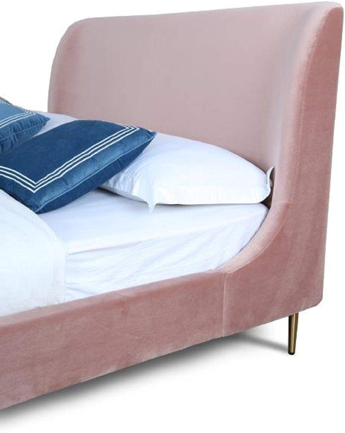 Full Heather Upholstered Bed - Manhattan Comfort