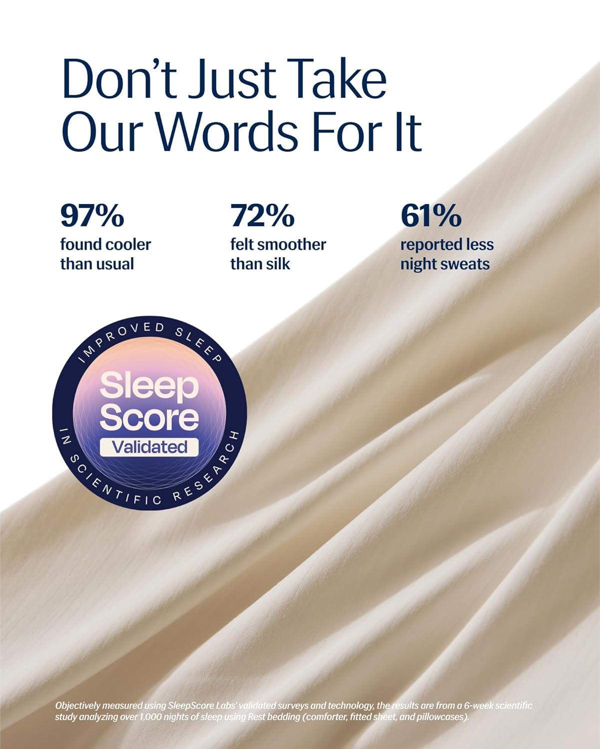 REST REST Evercool Award-Winning Cooling Comforter – Ultra Soft, Breathable, Lightweight, Hypoallergenic, All-Season Comforter for Hot Sleepers, Machine Washable