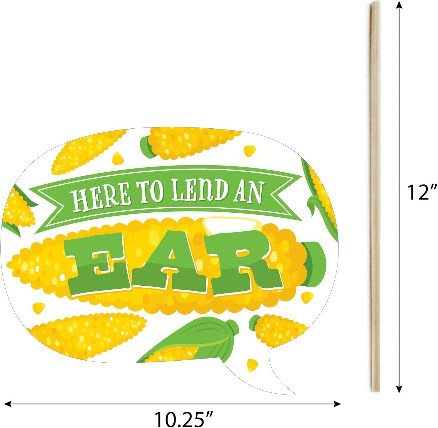 Big Dot of Happiness It's Corn - Fall Harvest Party Photo Booth Props Kit - 20 Count
