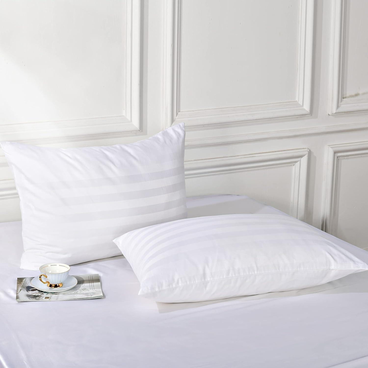 King Size White Cotton Pillow Protectors Set of 2