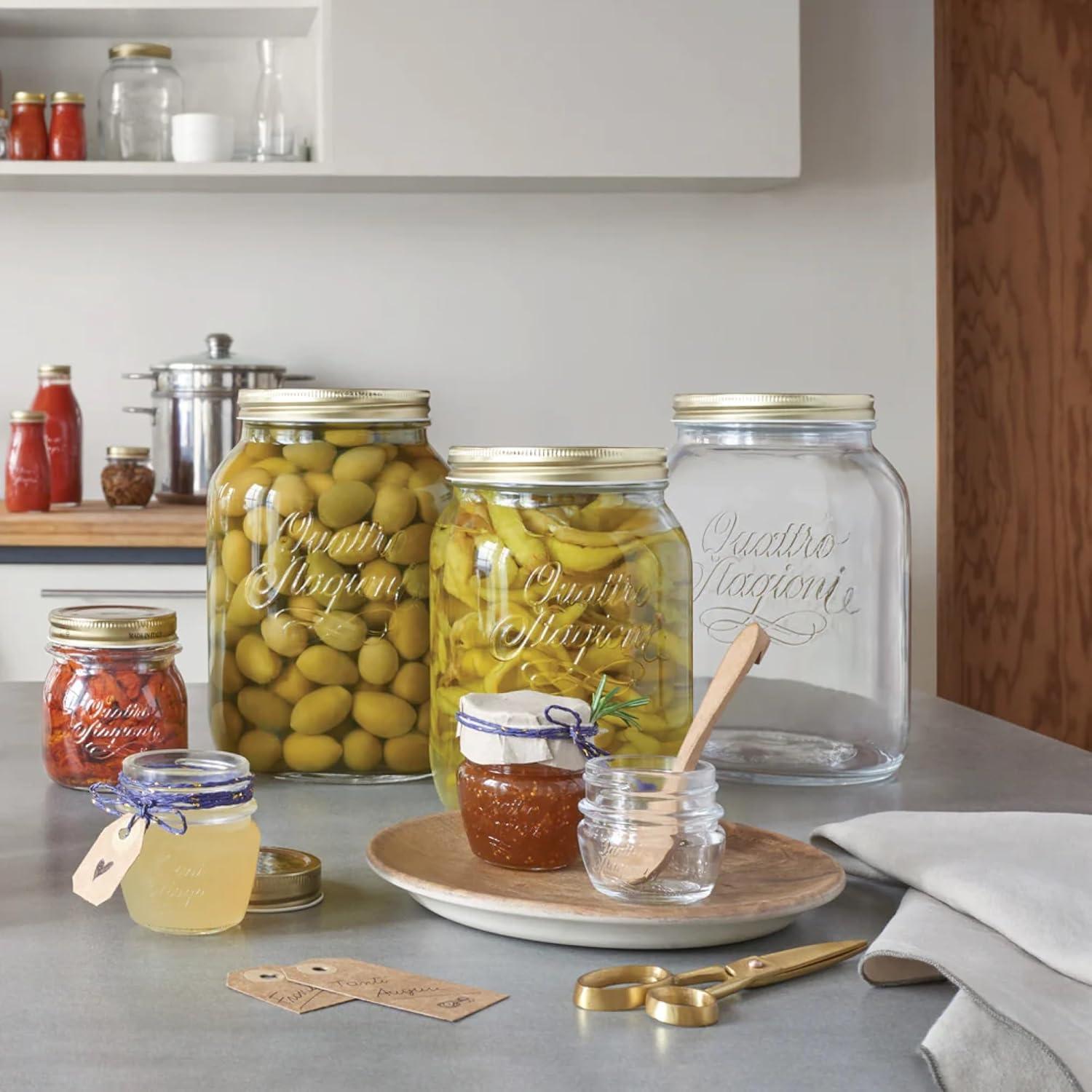 Bormioli Rocco Quattro Stagioni Food Jar wide Mouth (Set of 6)