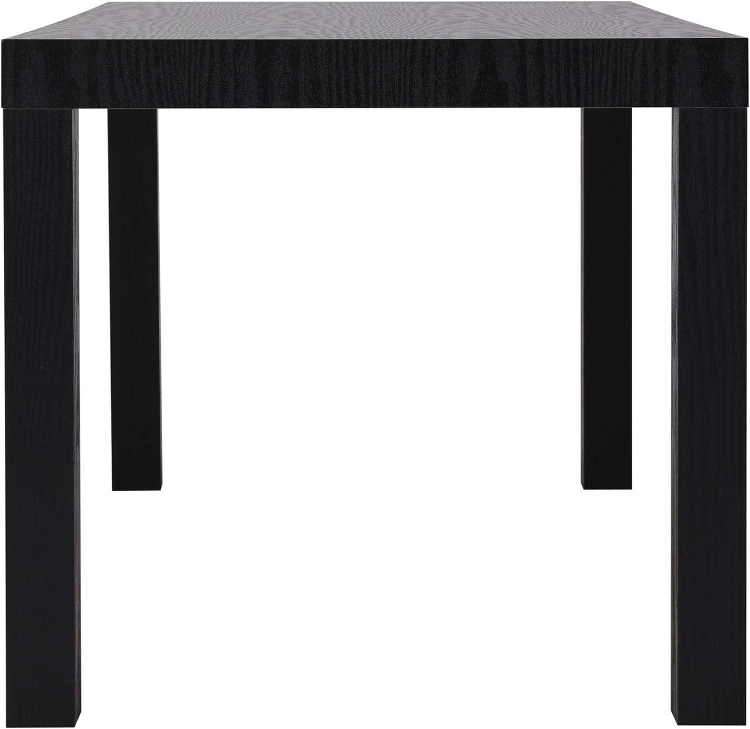 Parsons Black Oak Rectangular Coffee Table with Metal Frame