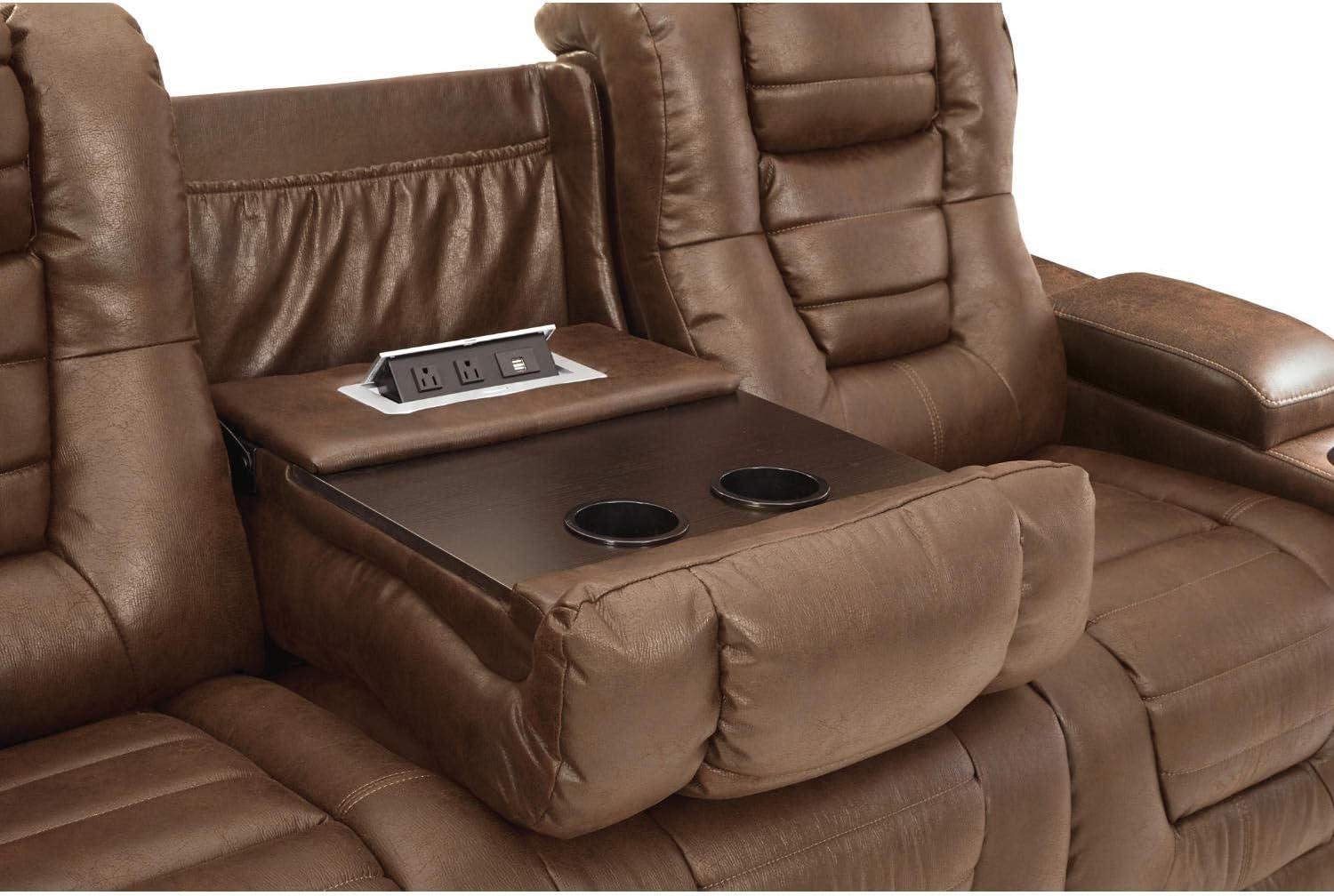 Owner's Box Power Recliner Sofa with Cup Holders & Storage - Signature Design by Ashley