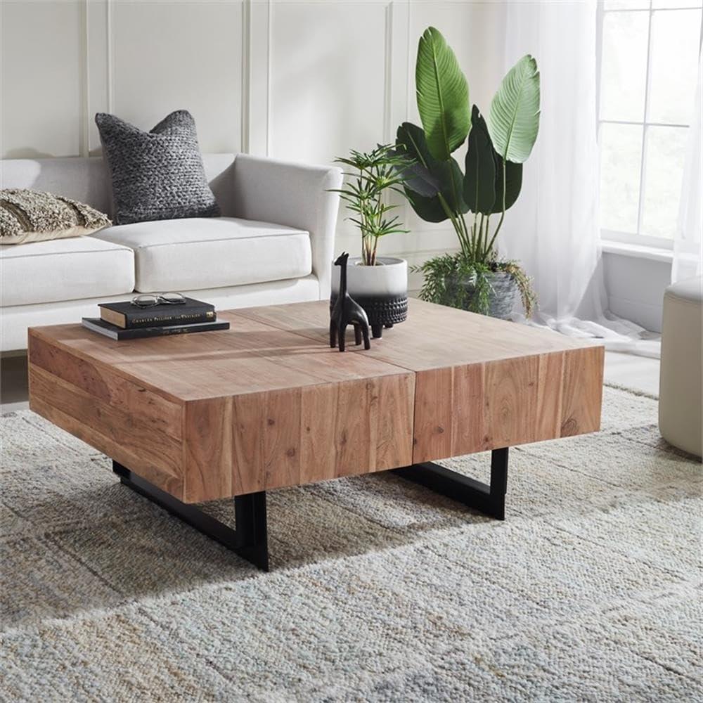 Mullins Extendable Sled Coffee Table with Storage