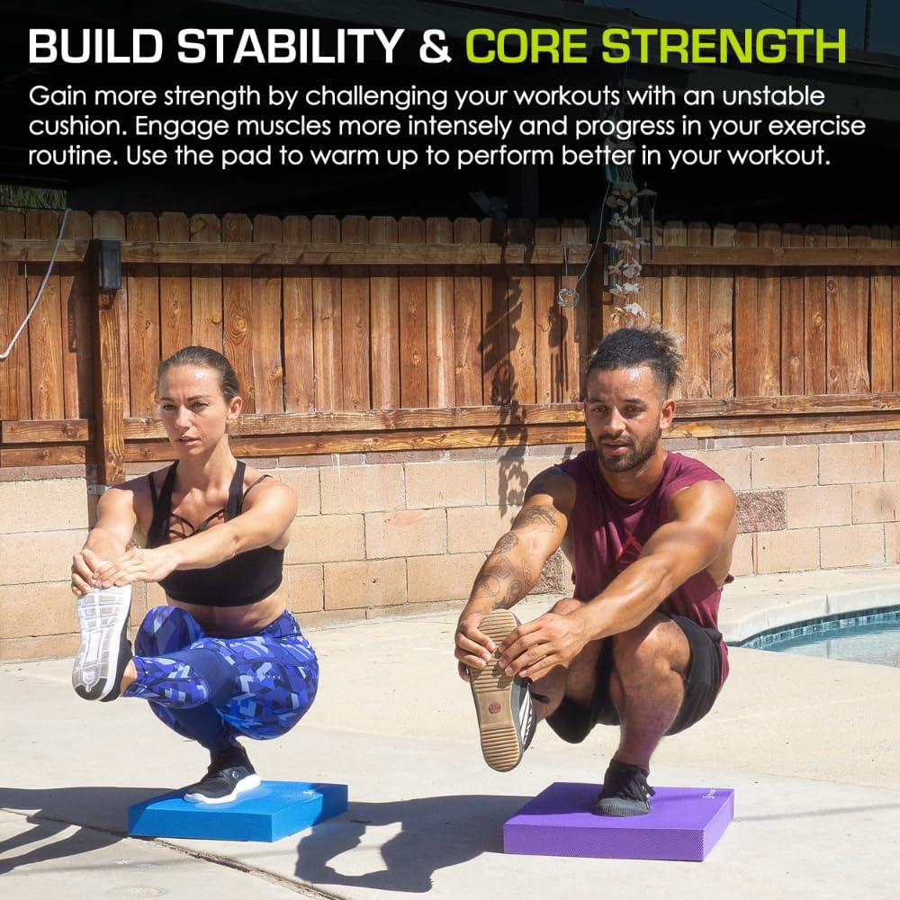 ProsourceFit Exercise Balance Pad 15.5x12.75-in, Blue