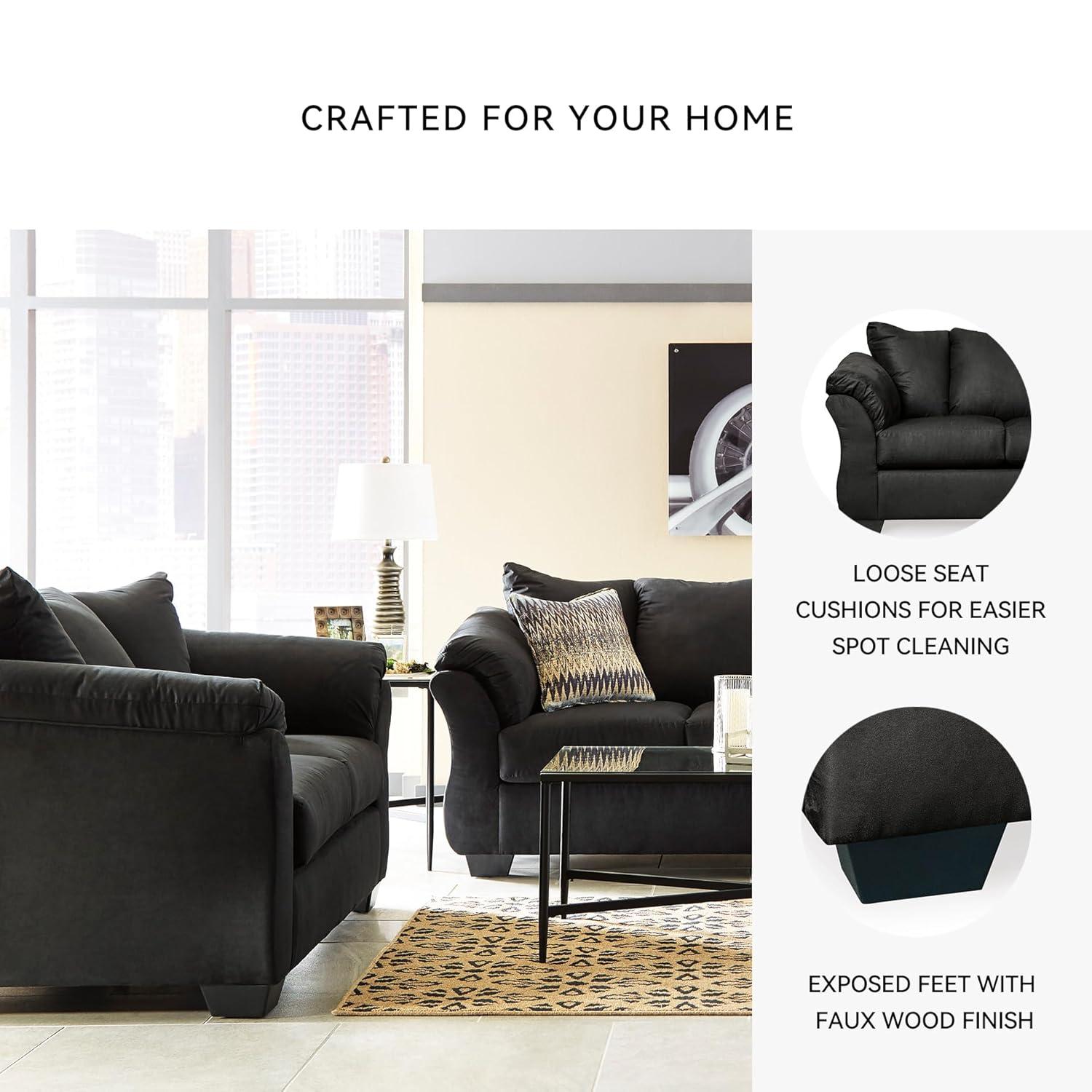 Signature Design by Ashley Darcy Loveseat in Black