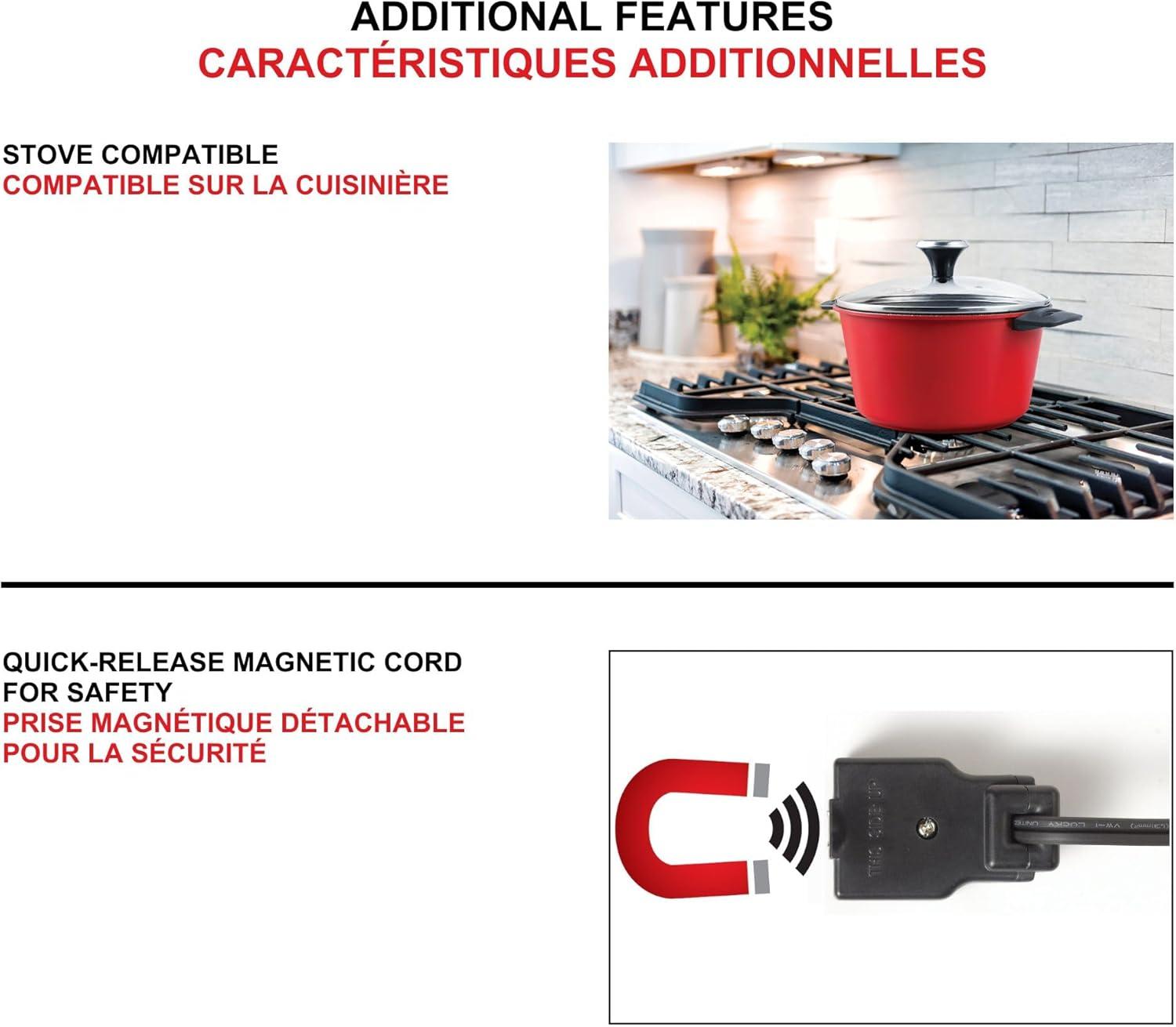 Starfrit The Rock Electric Fondue Set, Red