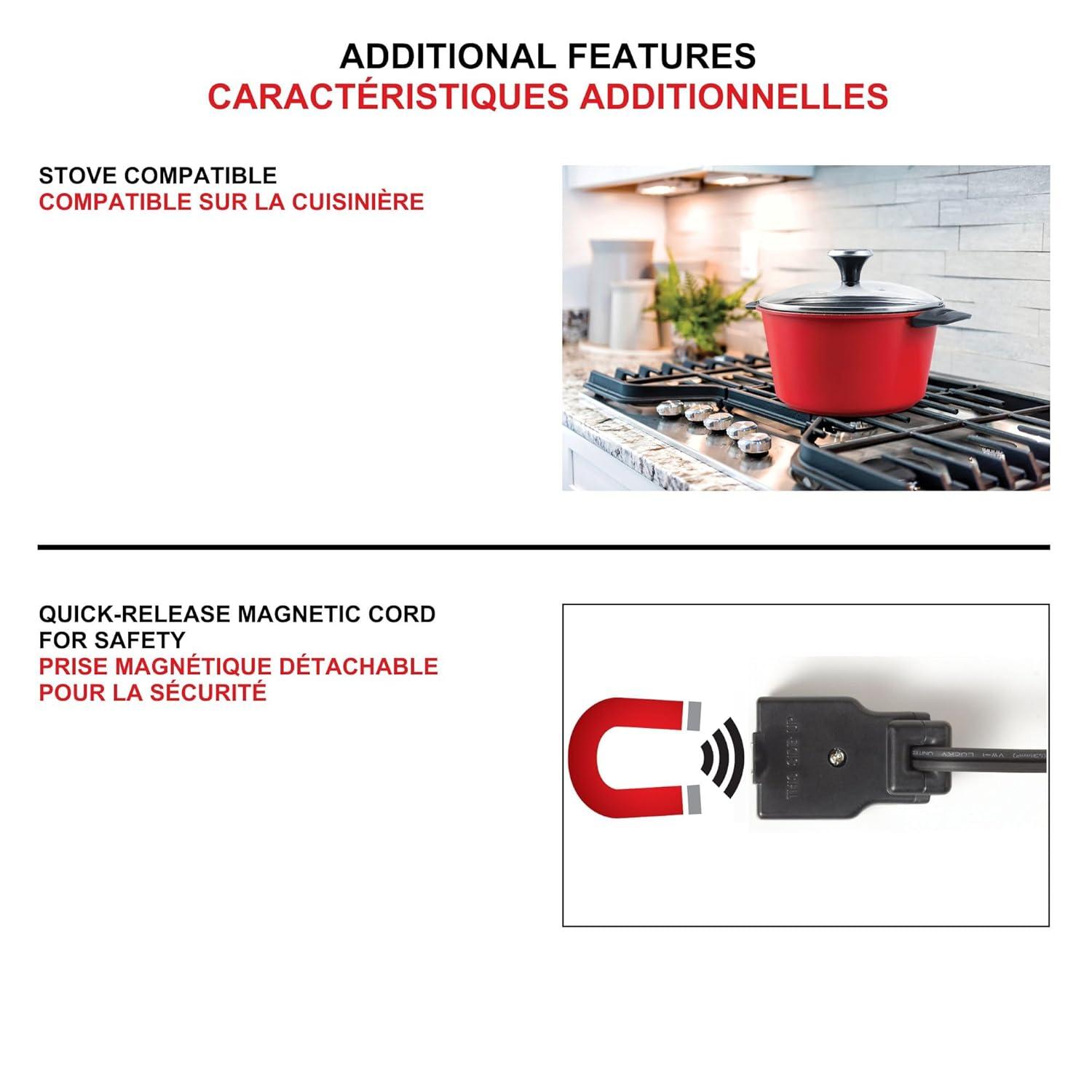 Starfrit The Rock Electric Fondue Set, Red