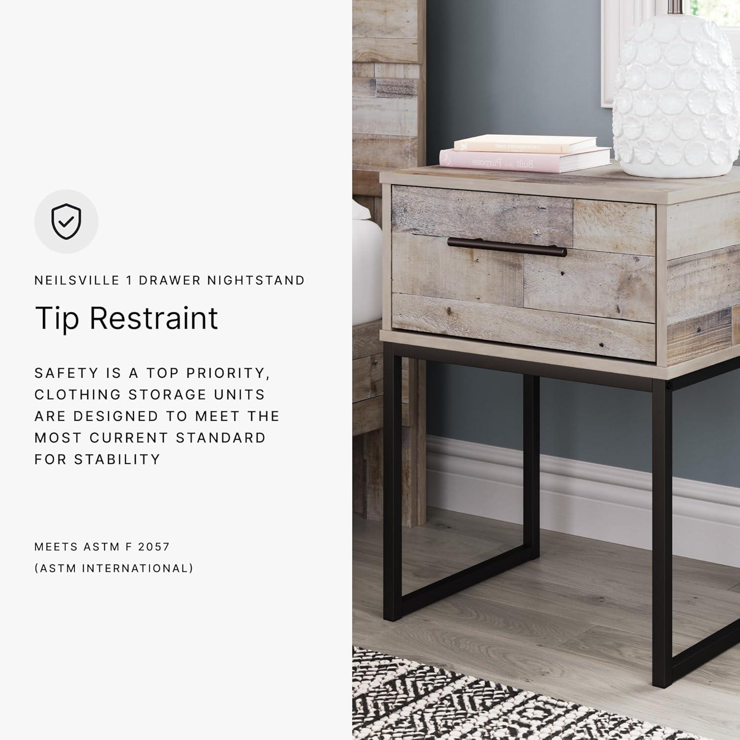 17 Stories Amayah One Drawer Wood Nightstand