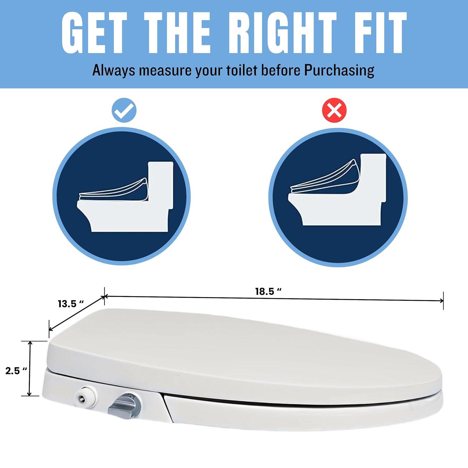 Mechanical Bidet Seat, Elongated, White, TSPEB100-SC