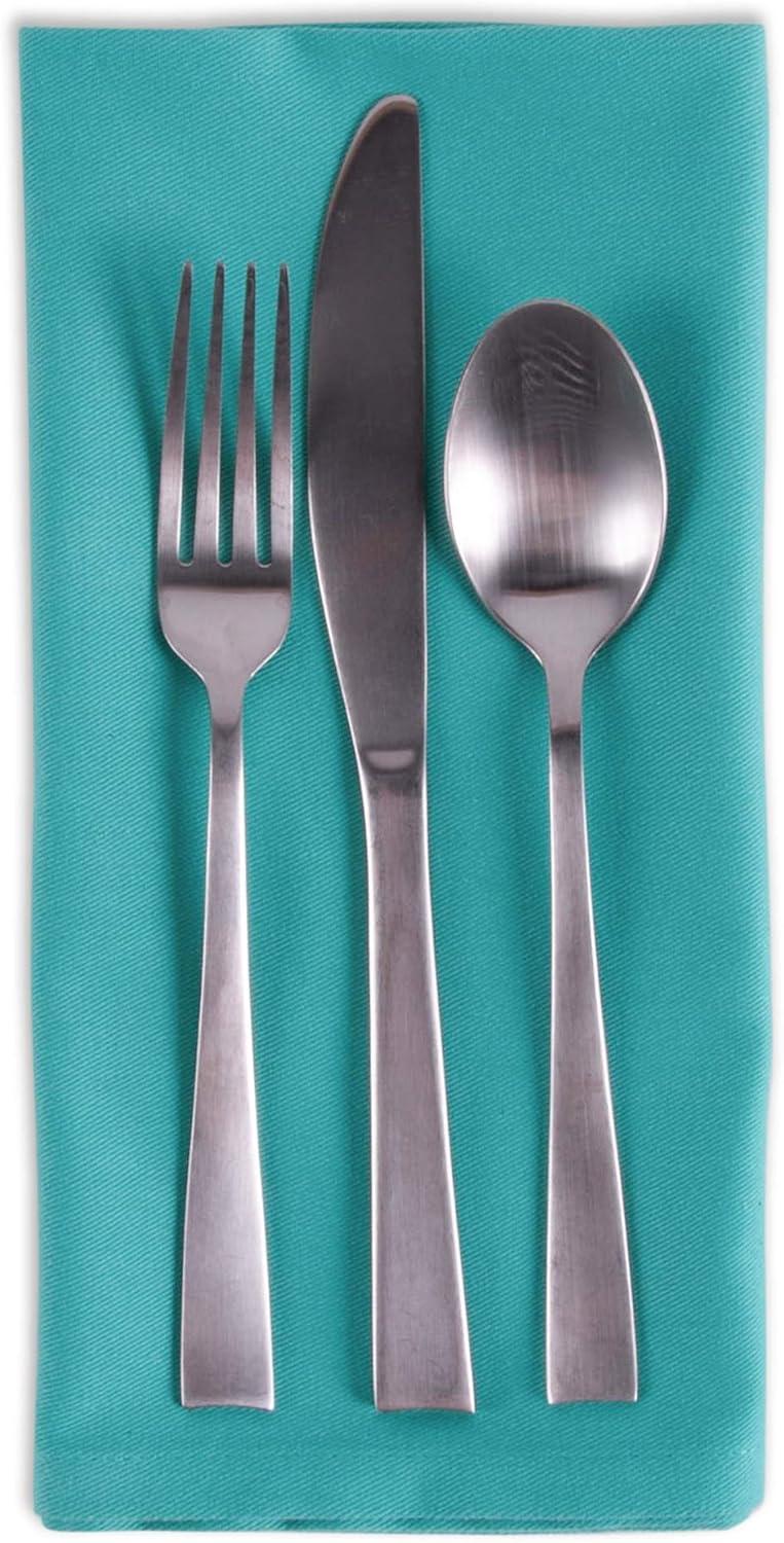DII Modern Style Cotton Solid Waters Napkin in Aqua Blue (Set of 6)