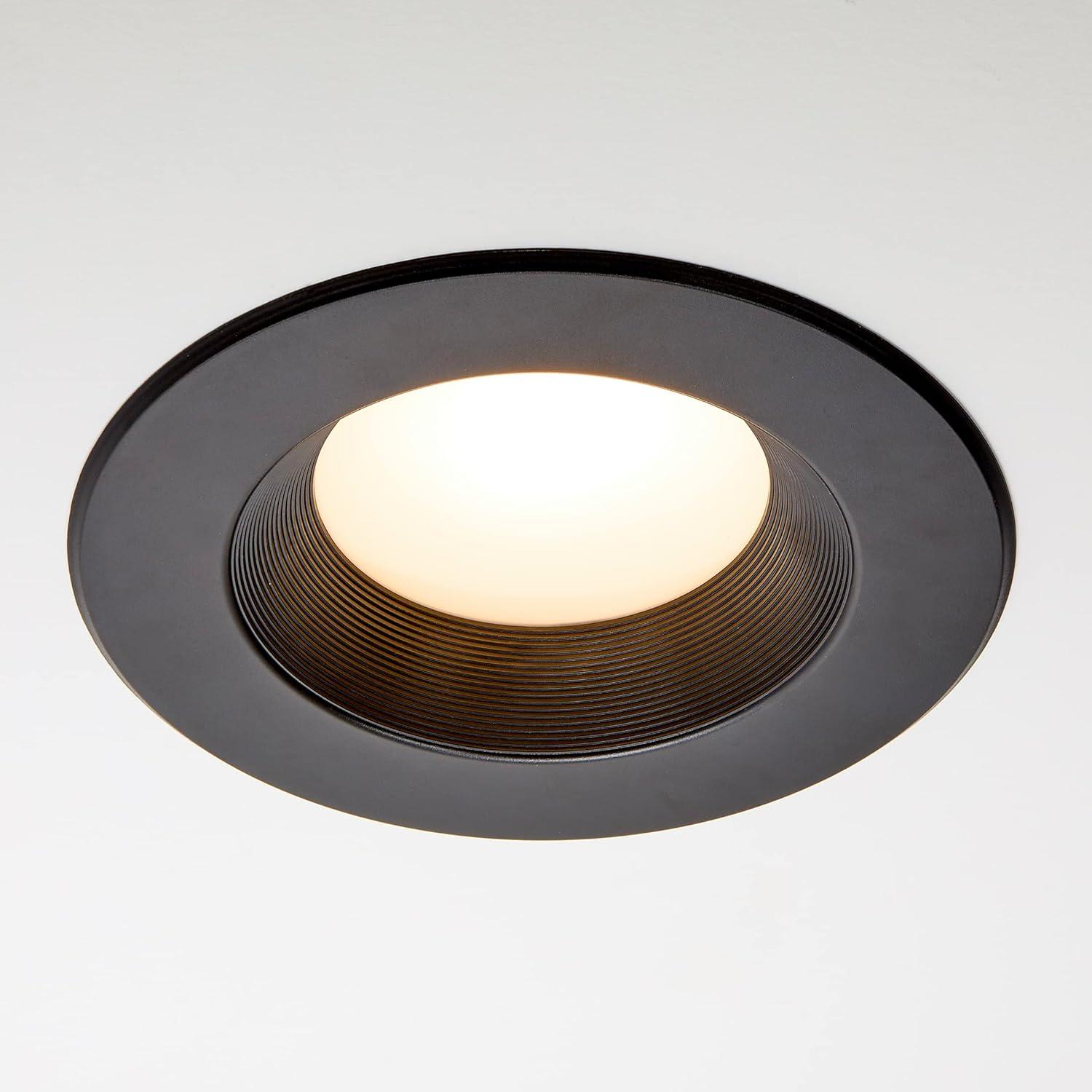 Maxxima 5" & 6" 5 CCT Retrofit LED Downlight - 1100 Lumens, E-26 Quick Connect, Dimmable, Black Trim.