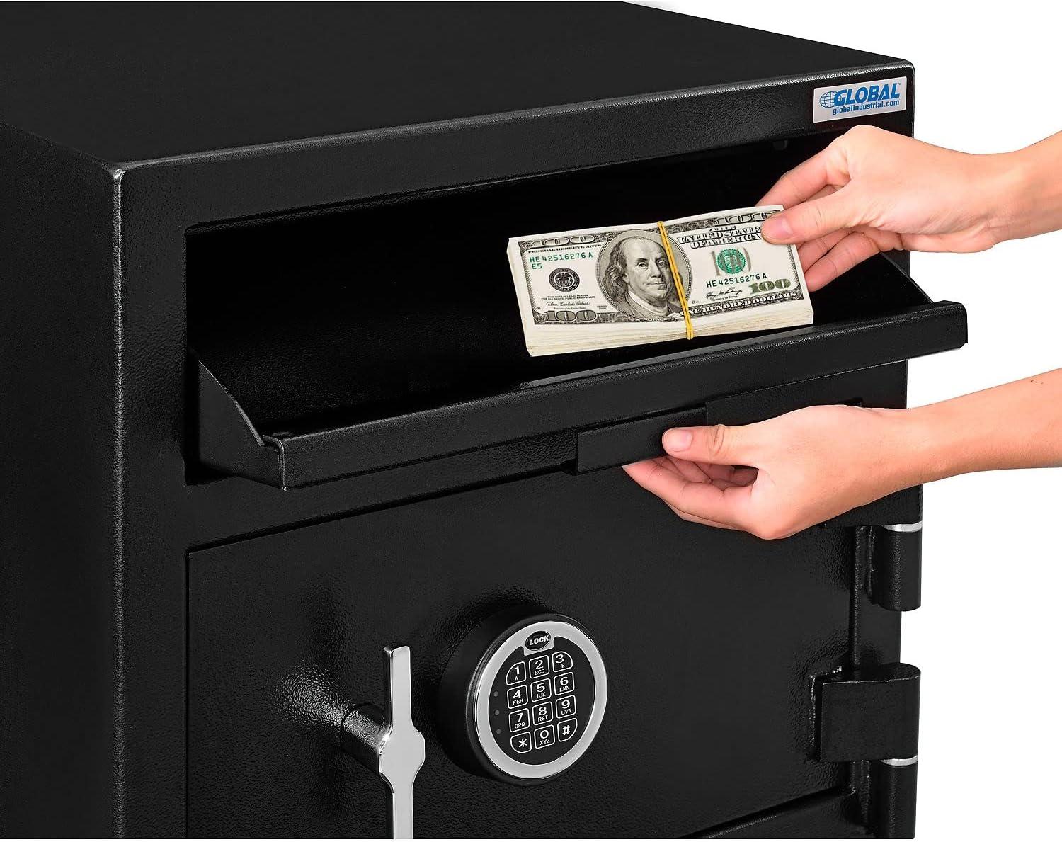 Ningbo Safewell 493491 Global Industrial B-Rate Depository Safe Front Loading with 2 Doors, Digital Lock - 20 x 20 x 30 in.