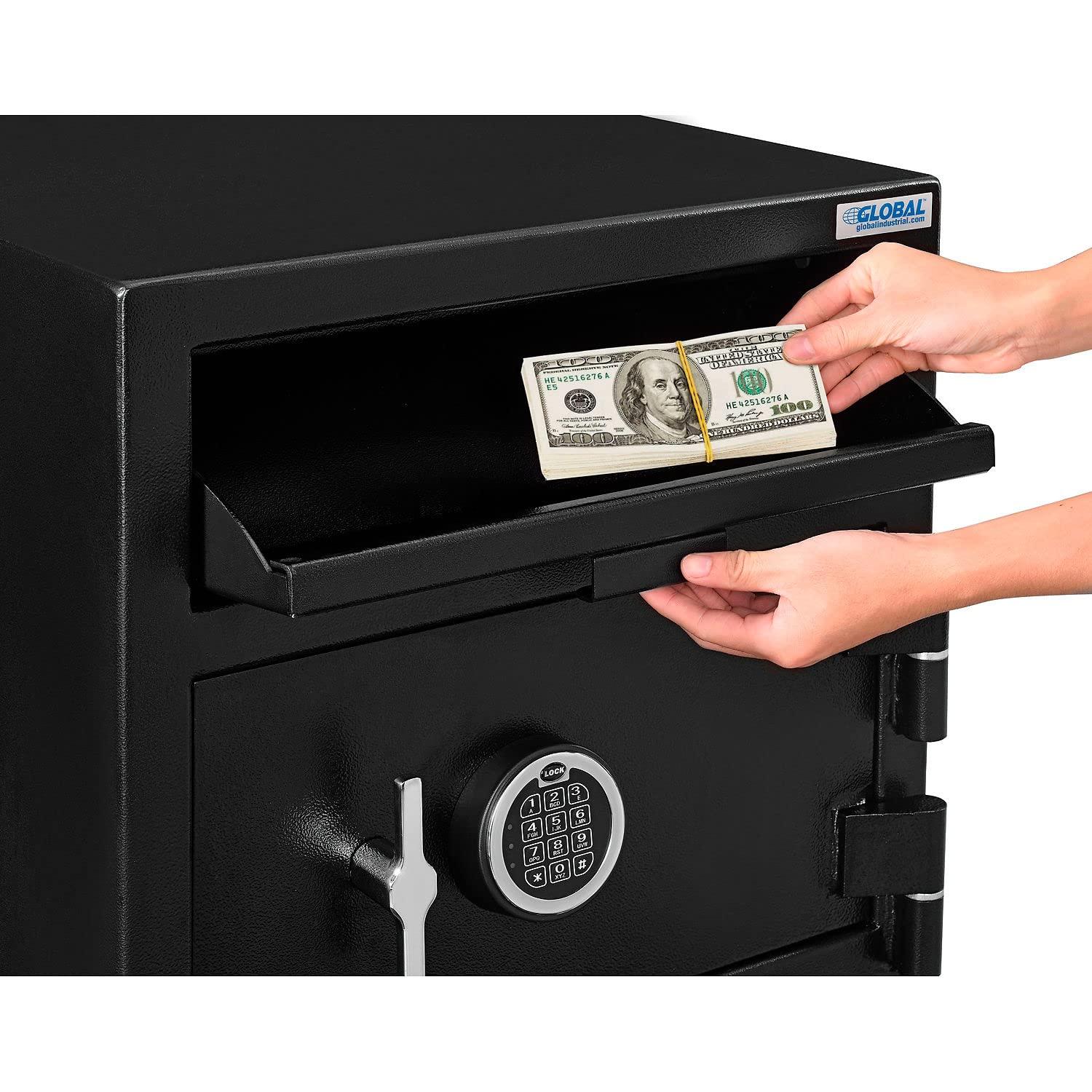 Ningbo Safewell 493491 Global Industrial B-Rate Depository Safe Front Loading with 2 Doors, Digital Lock - 20 x 20 x 30 in.