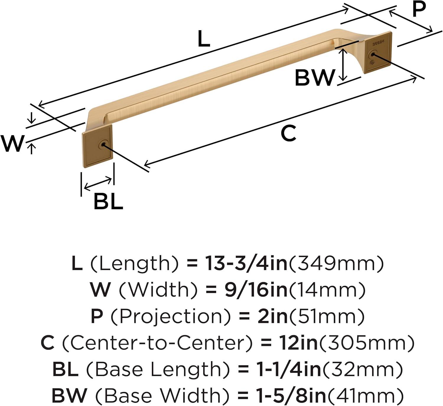 Champagne Bronze 12-Inch Modern Appliance Pull