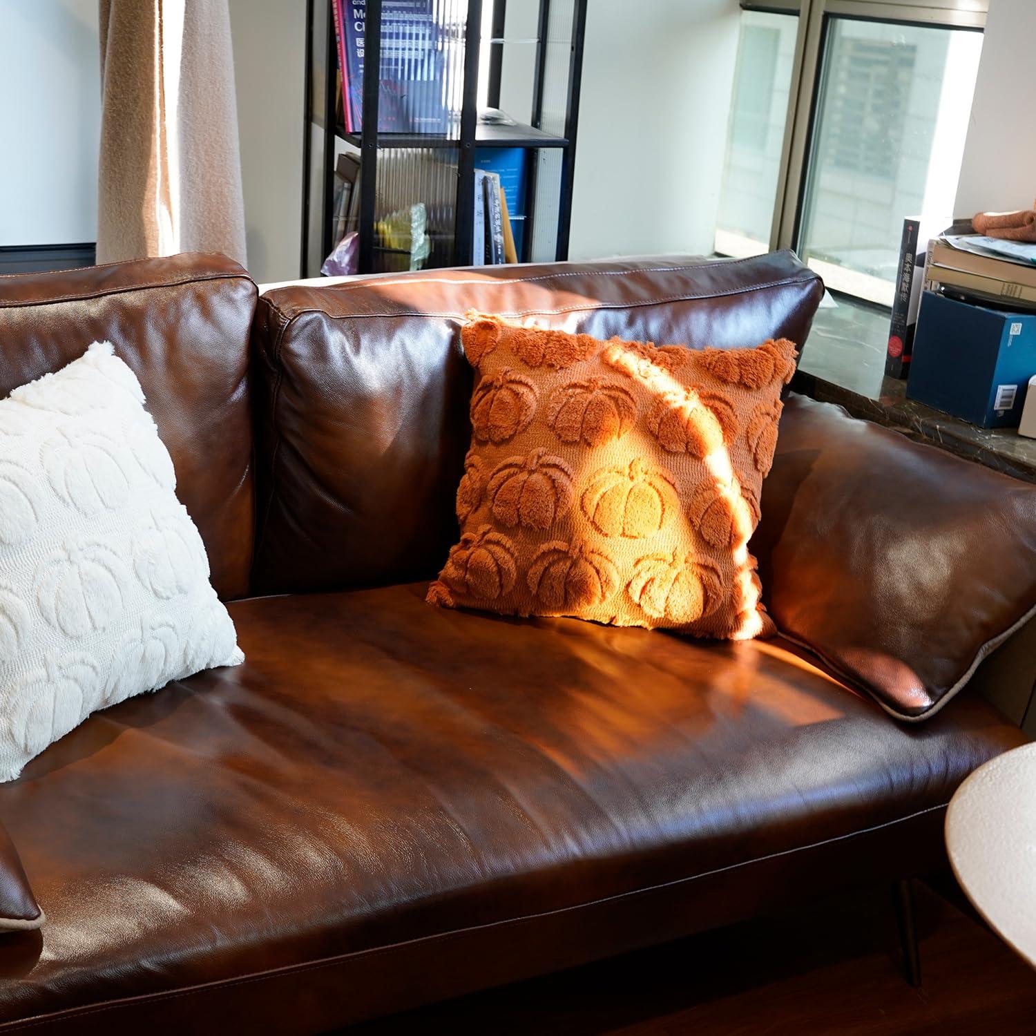 Clearance Deals!Crcmjuhgsa Pillow Case 2pc Pumpkin Fall Decorative Throw Pillow Covers 18"x18" Soft Faux Pillow Covers For Autumn Plush Pillow Cases For Farmhouse Halloween Decor