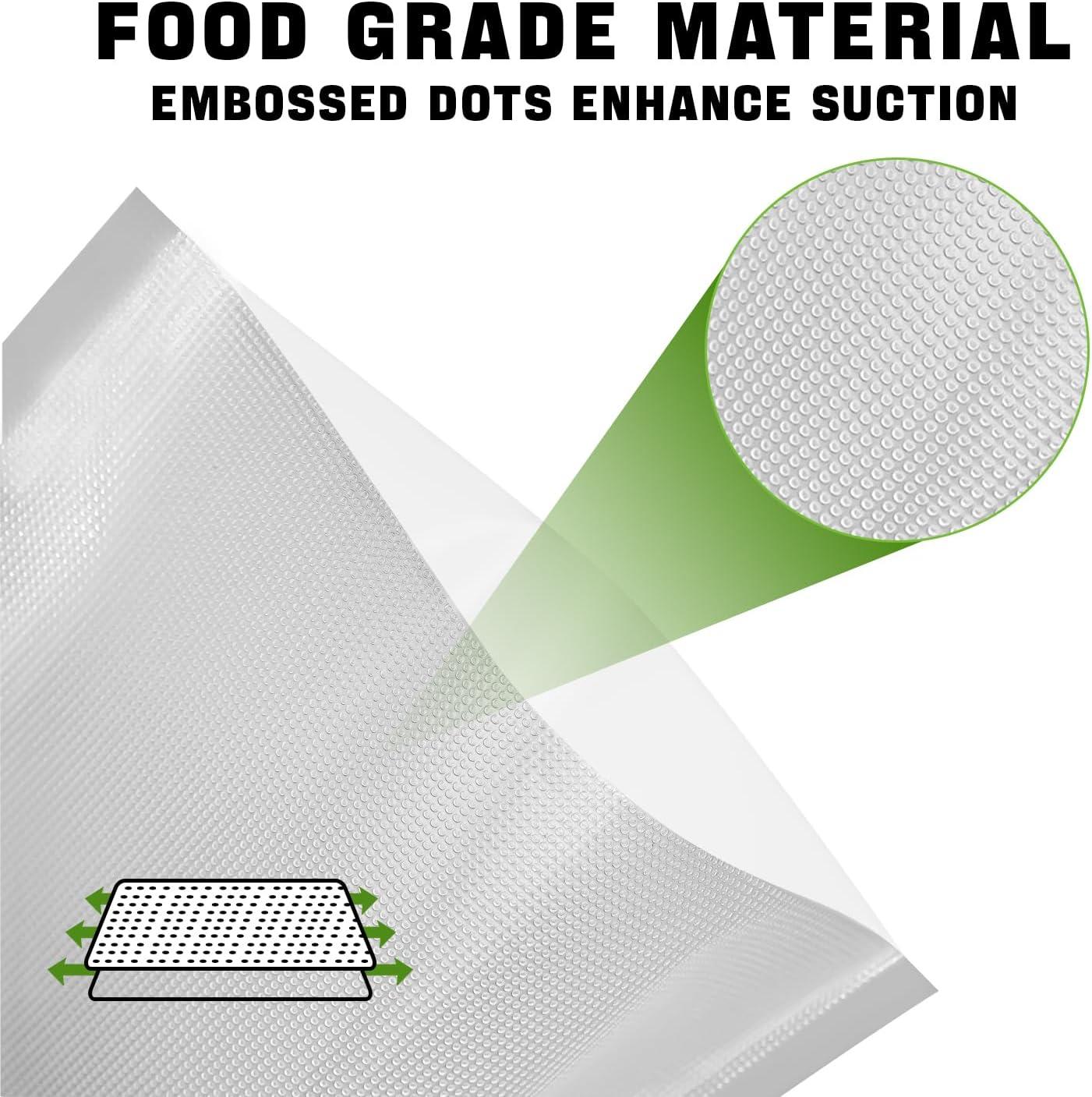 Syntus Vacuum Sealer Bags, 2 Rolls 8" x 50' Commercial Grade Bag Rolls, BPA Free Food Vac Bags for Storage, Meal Prep or Sous Vide