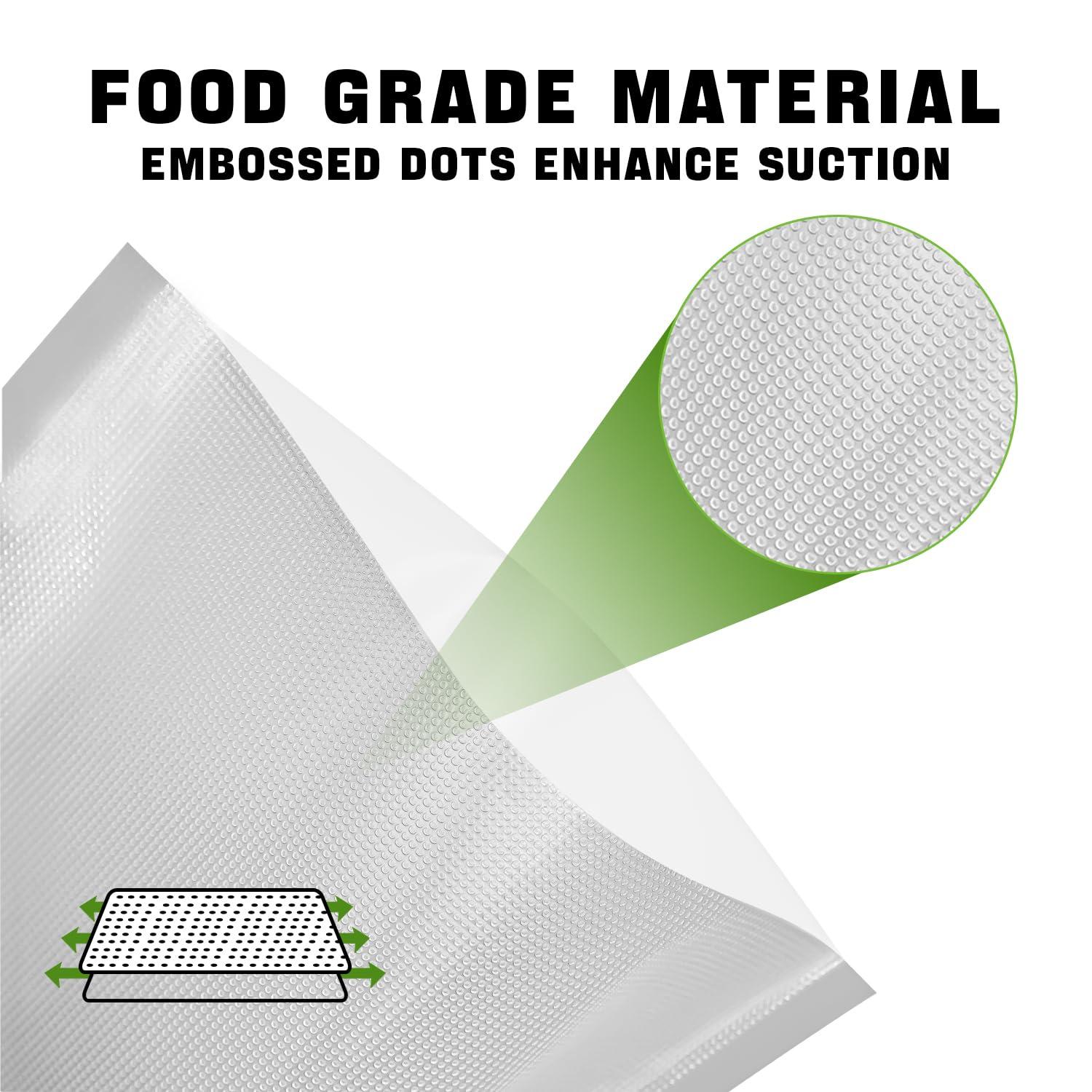 Syntus Vacuum Sealer Bags, 2 Rolls 8" x 50' Commercial Grade Bag Rolls, BPA Free Food Vac Bags for Storage, Meal Prep or Sous Vide