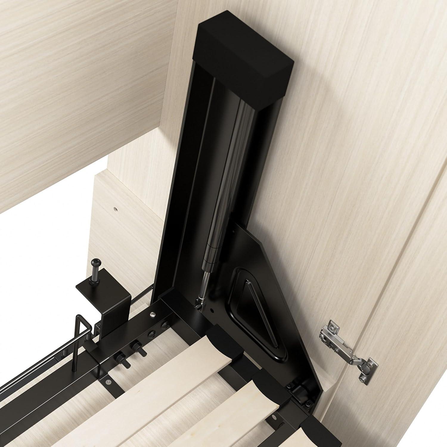 Bestar Lumina 2 Piece Queen Storage Wall Bed Set in White Chocolate