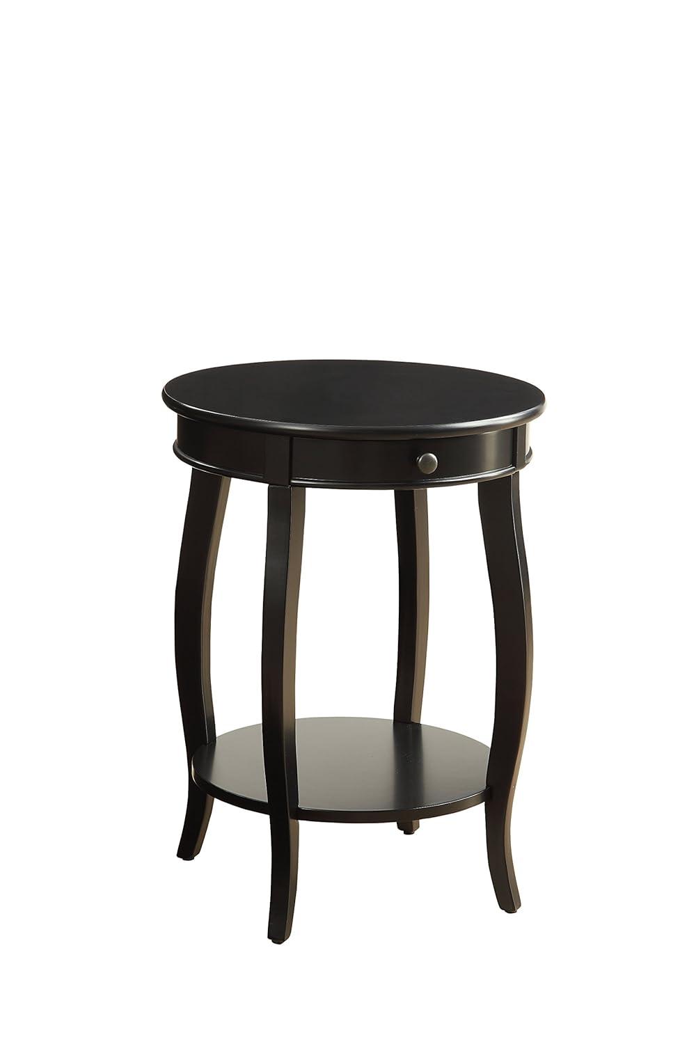 ACME Alysa Traditional Wooden End Table, Black, 18"W