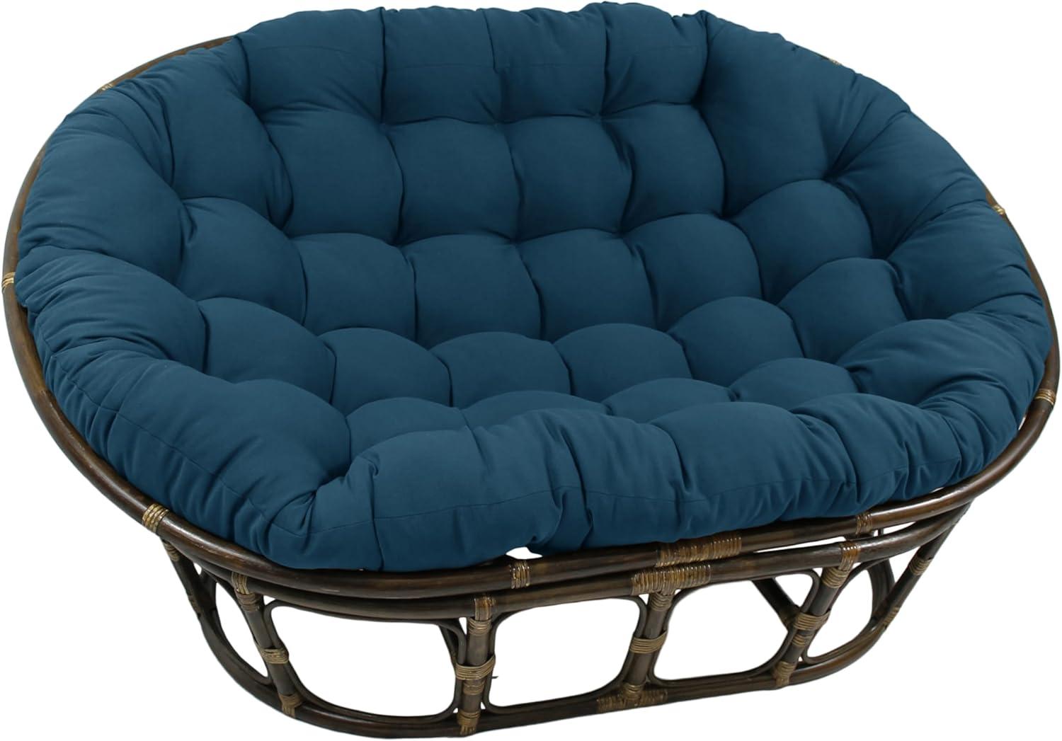 Blazing Needles 65-inch by 48-inch Solid Twill Double Papasan Cushion 93304-TW-IN