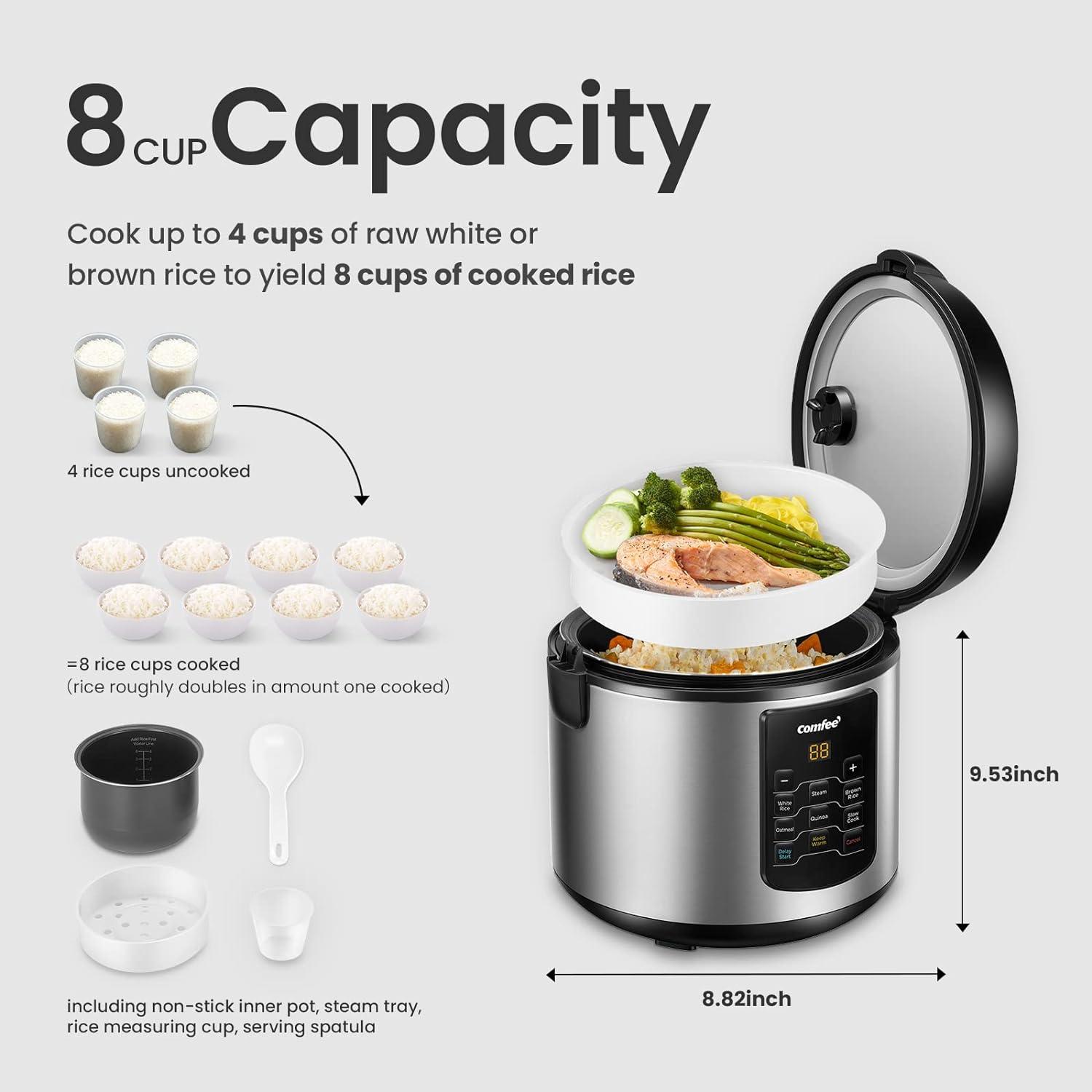 Comfee' 8 Cup 6-in-1 Rice Cooker