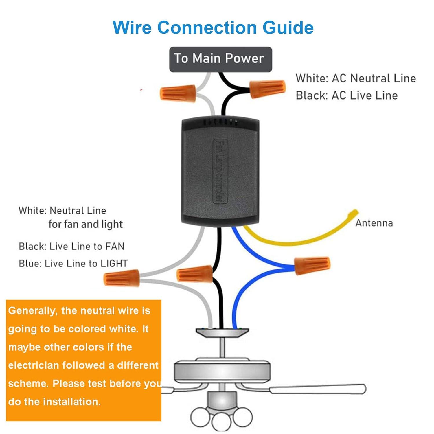 New Smaller Size Universal Ceiling Fans Light Remote Control Kit,3-in-1 Ceiling Fan Light Timing & Speed Remote for Hunter/Harbor Breeze/Westinghouse/Honeywell/Other Ceiling Fan lamp