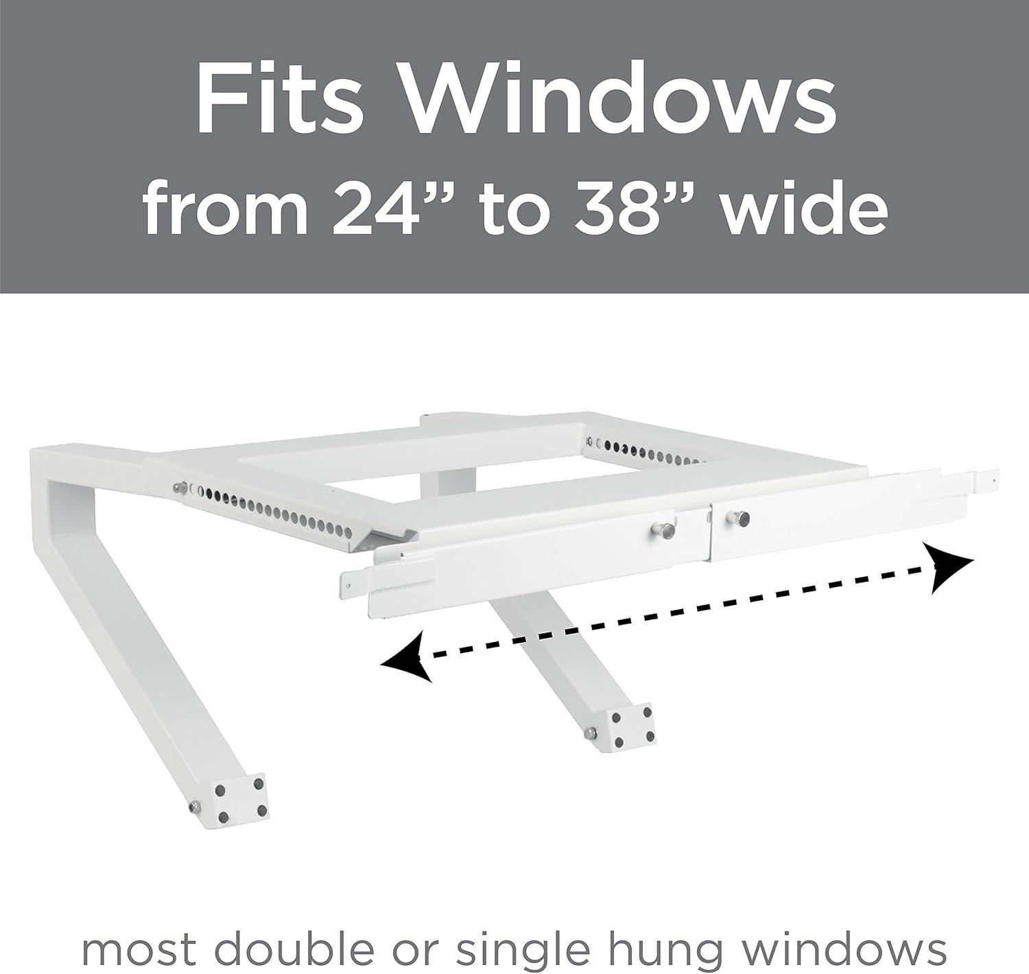 White Heavy-Duty Window Air Conditioner Support Bracket