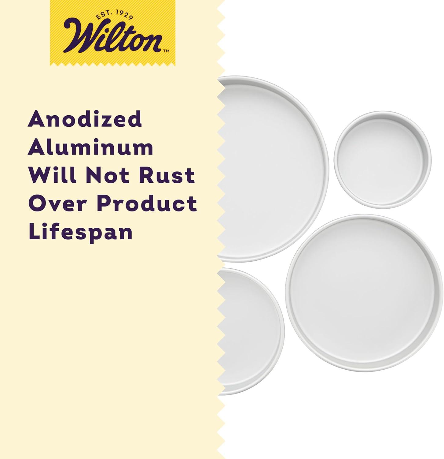 Wilton 4-Piece Round Aluminum Cake Pan Set