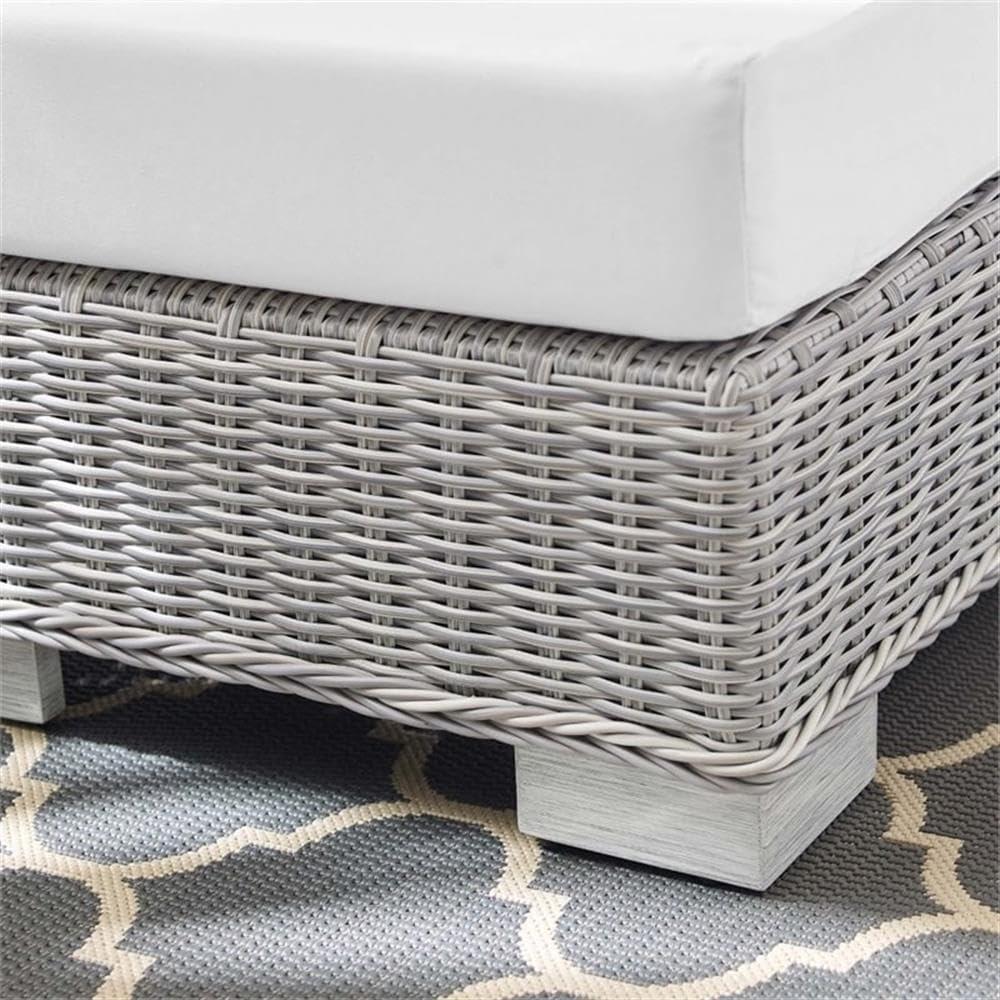 Conway Outdoor Patio Wicker Rattan Ottoman