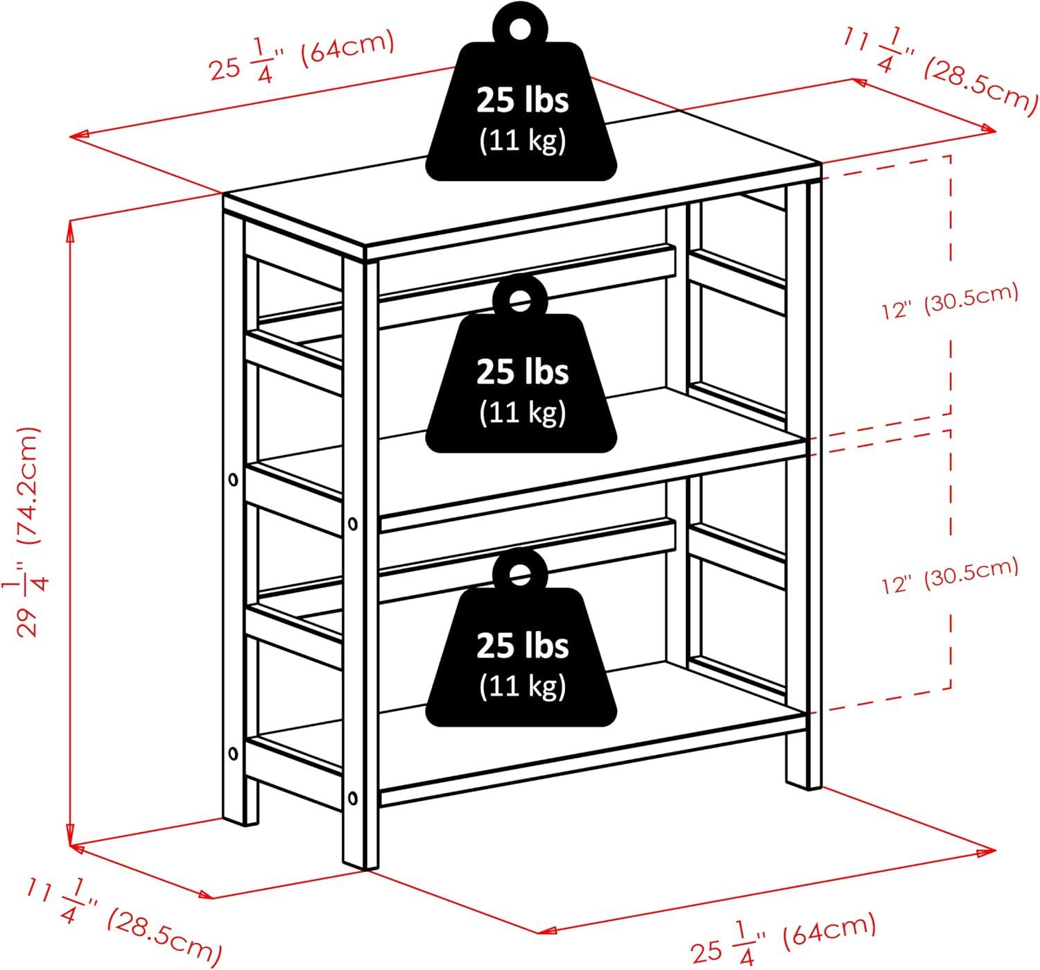 Espresso Brown Transitional 2-Section Wood Storage Shelf with Baskets