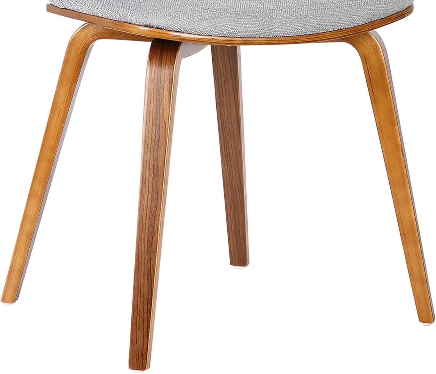 18 x 43 x 18 in. Jaguar Mid-Century Dining Chair, Walnut Wood & Gray Fabric