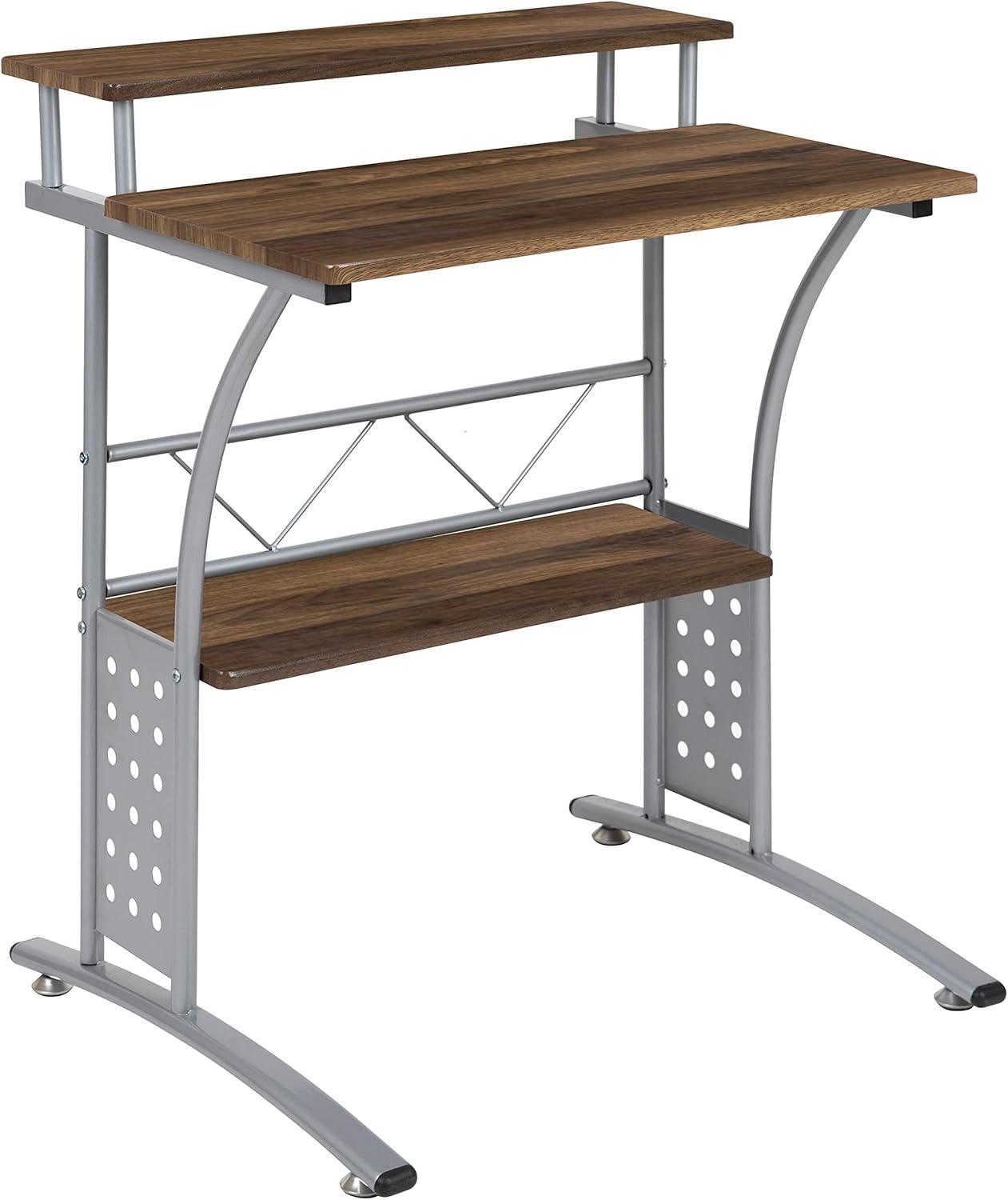 Flash Furniture Computer Desk with Top and Lower Storage Shelves