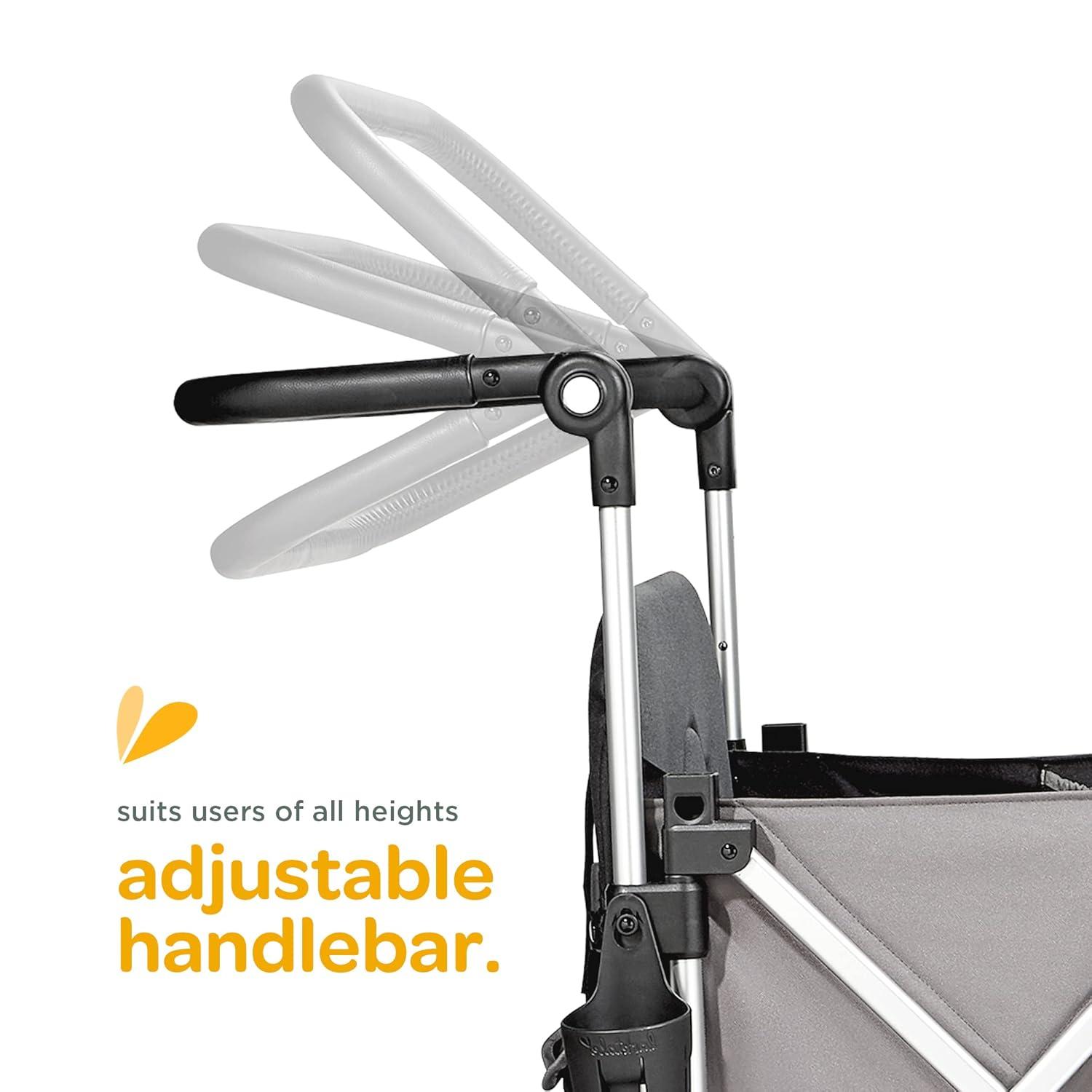 Larktale caravan - Double Seater Collapsible Wagon, All-Terrain Stroller Wagon for Kids, Baby, Toddler