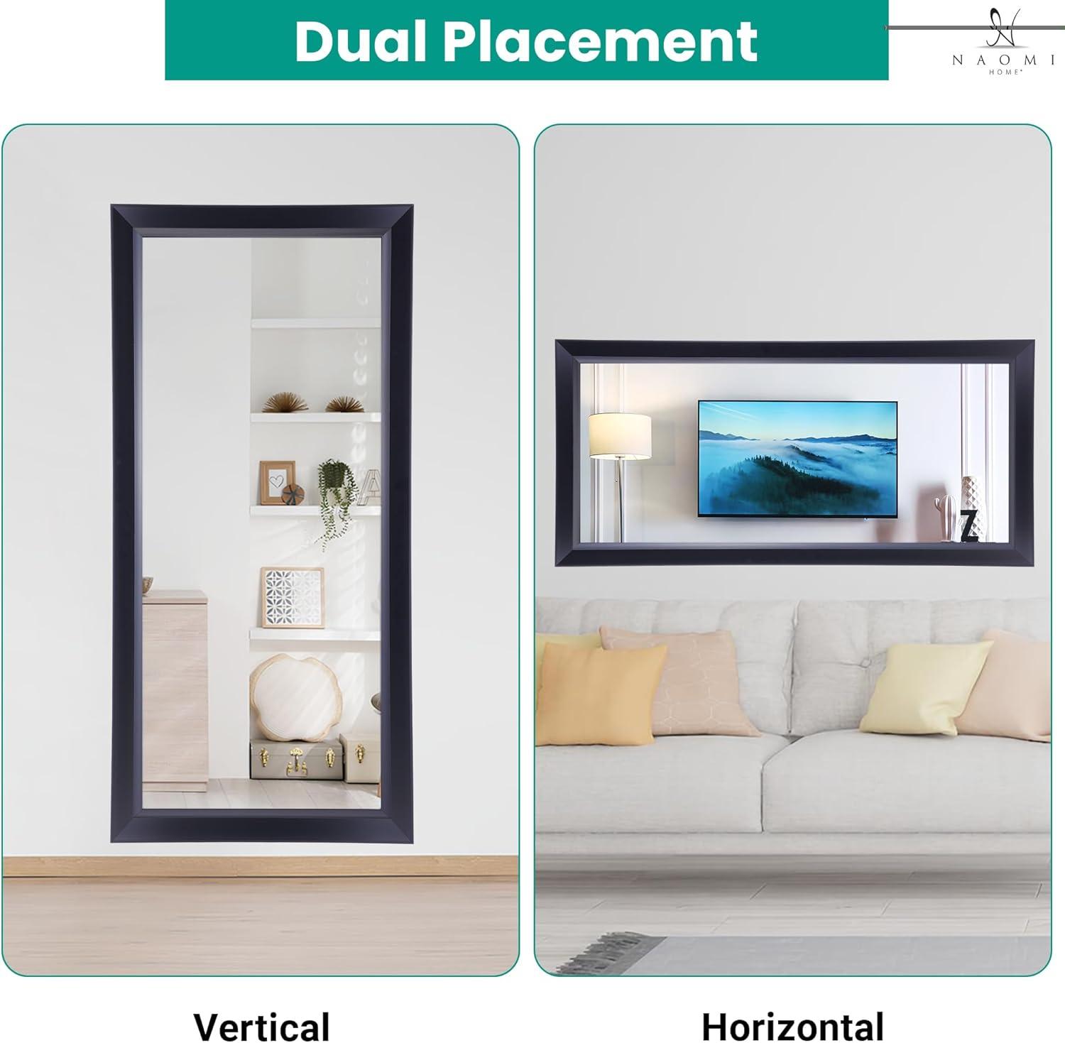 Red Barrel Studio® Chappell Beveled Full Length Huge Floor Mirror XL Mirror Large Standing Silver Floor Mirror
